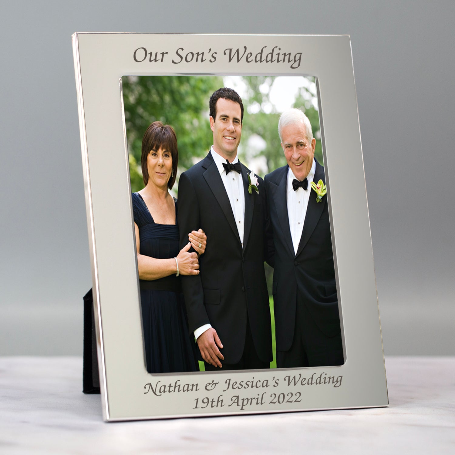Personalised Silver 5x7 Our Son’s Wedding Photo Frame - Photo Frames