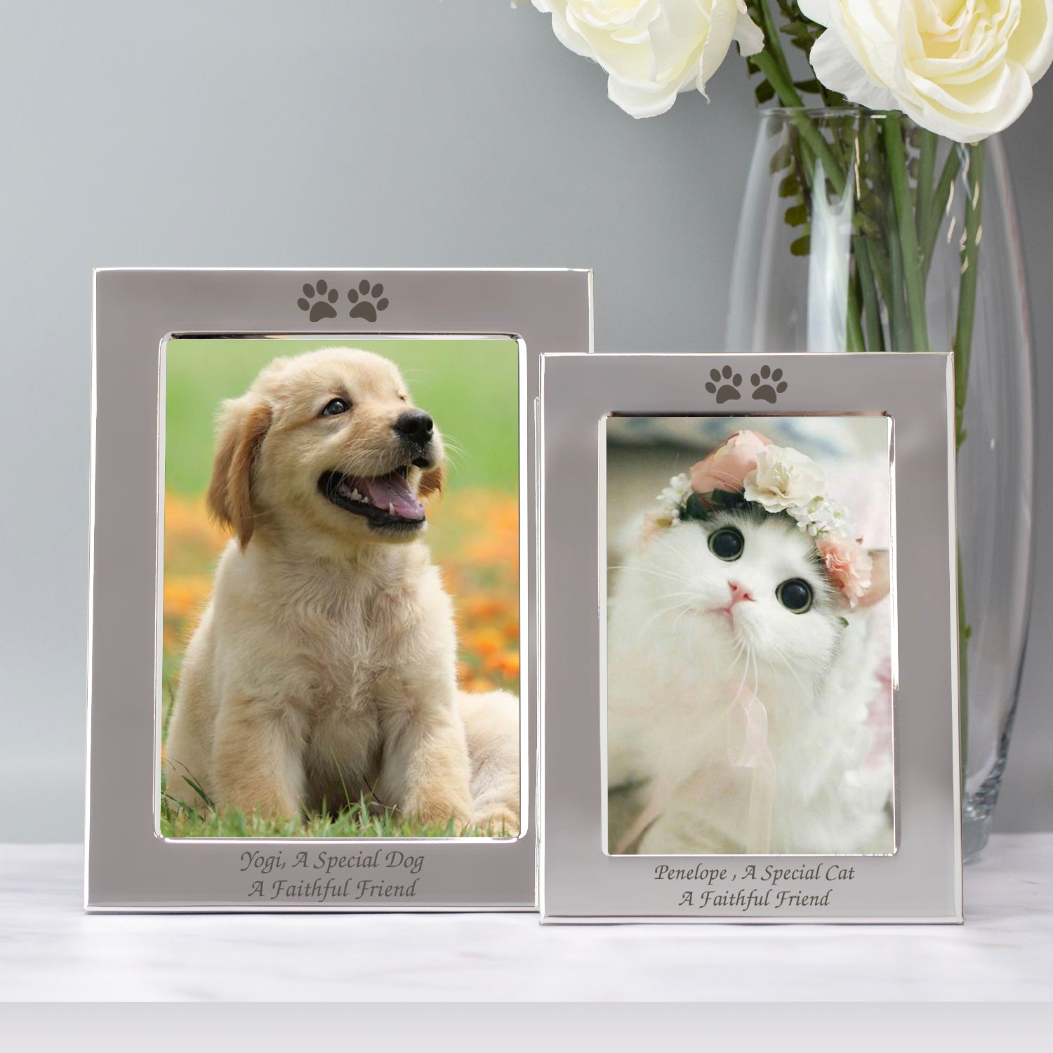 Personalised Paw Prints 4x6 Photo Frame - Photo Frames