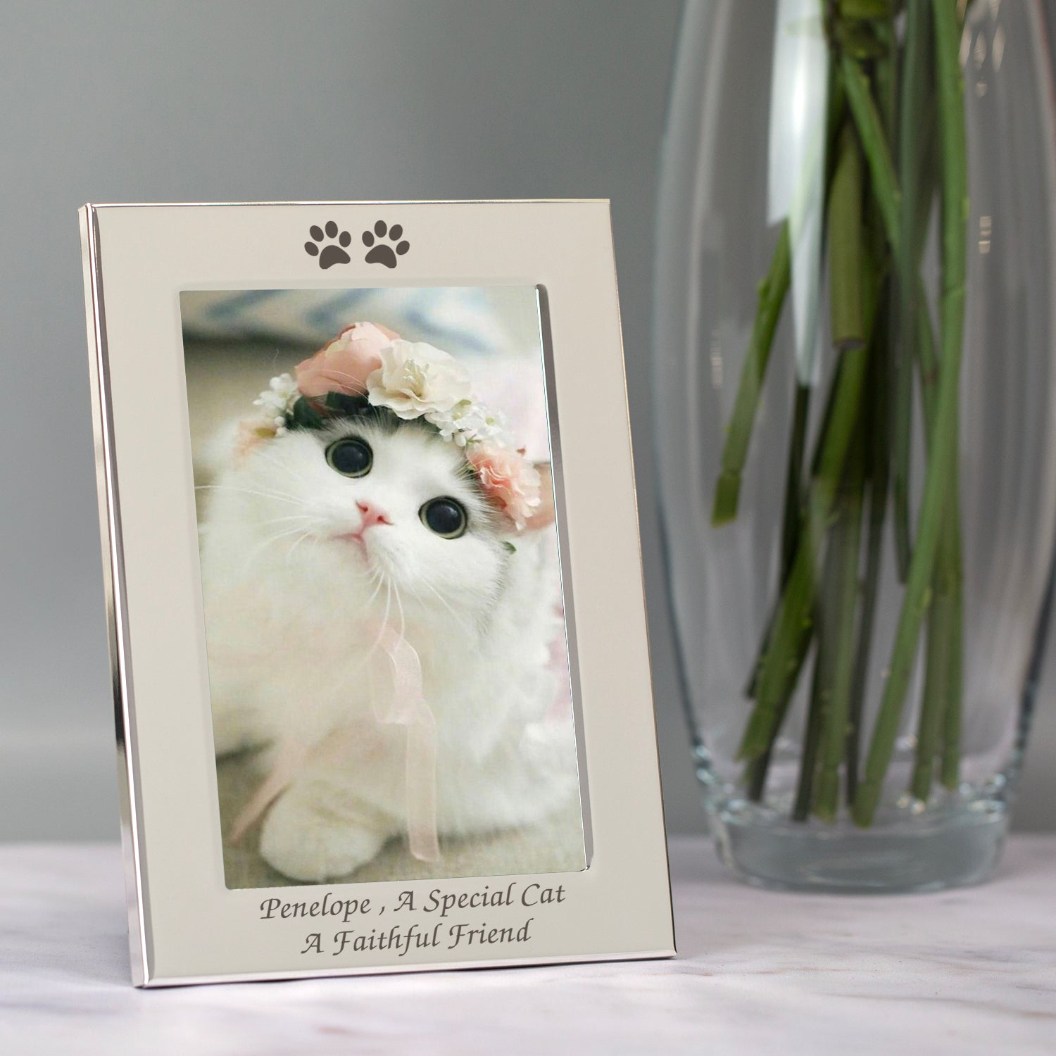 Personalised Paw Prints 4x6 Photo Frame - Photo Frames