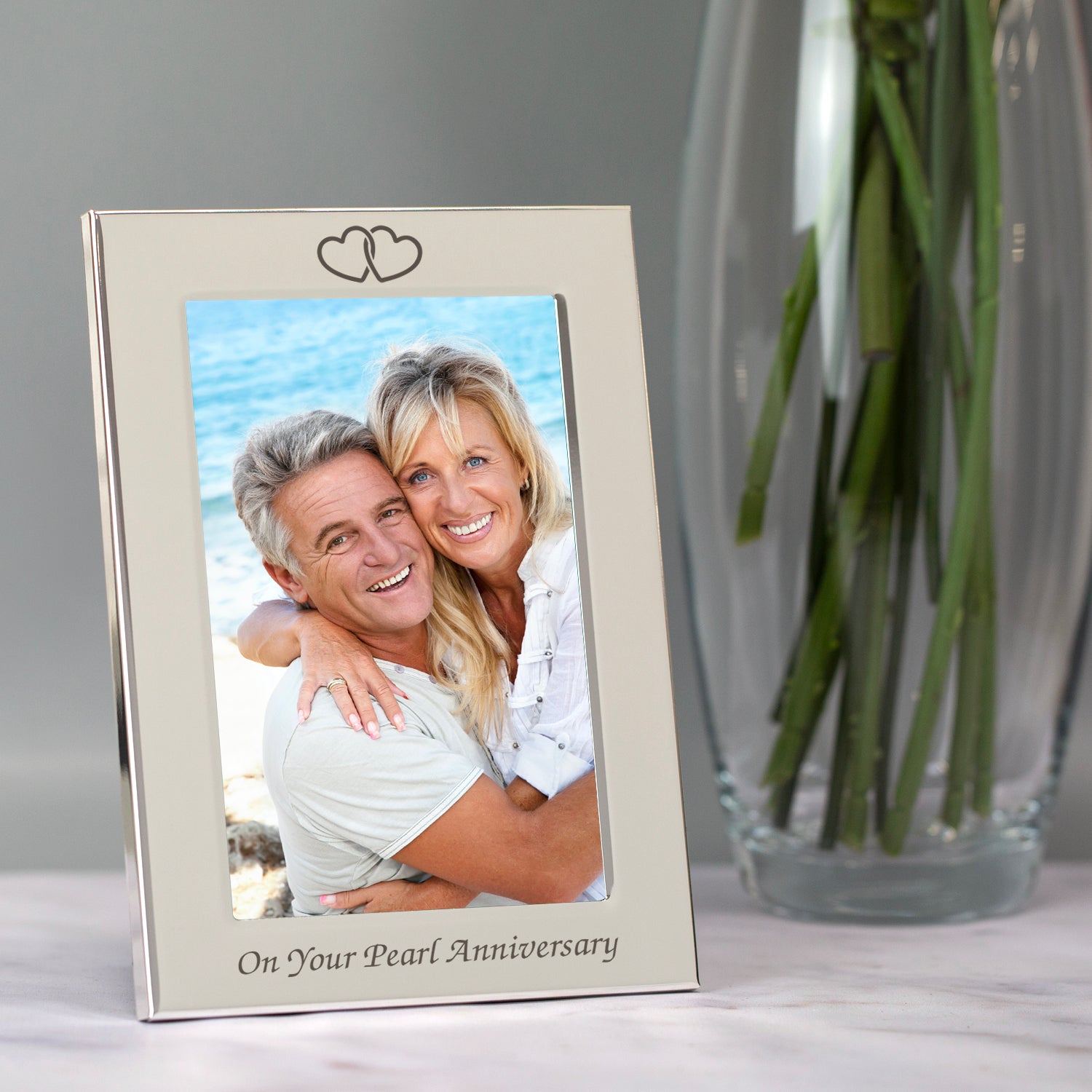 Silver 4x6 On Your Pearl Wedding Anniversary Photo Frame - Photo Frames
