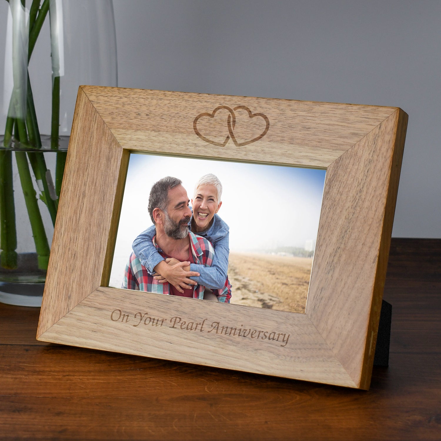 Personalised Wooden 6x4 Landscape On Your Pearl Anniversary Frame - Photo Frames