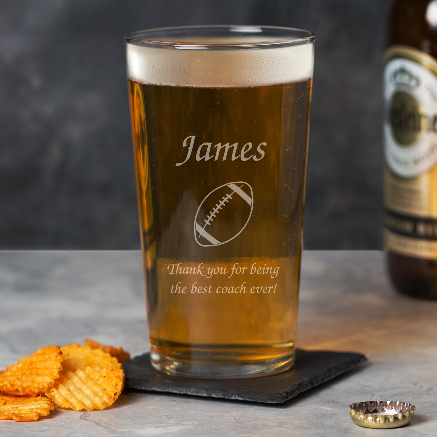 Personalised Rugby Pint Glass - Beer Glasses
