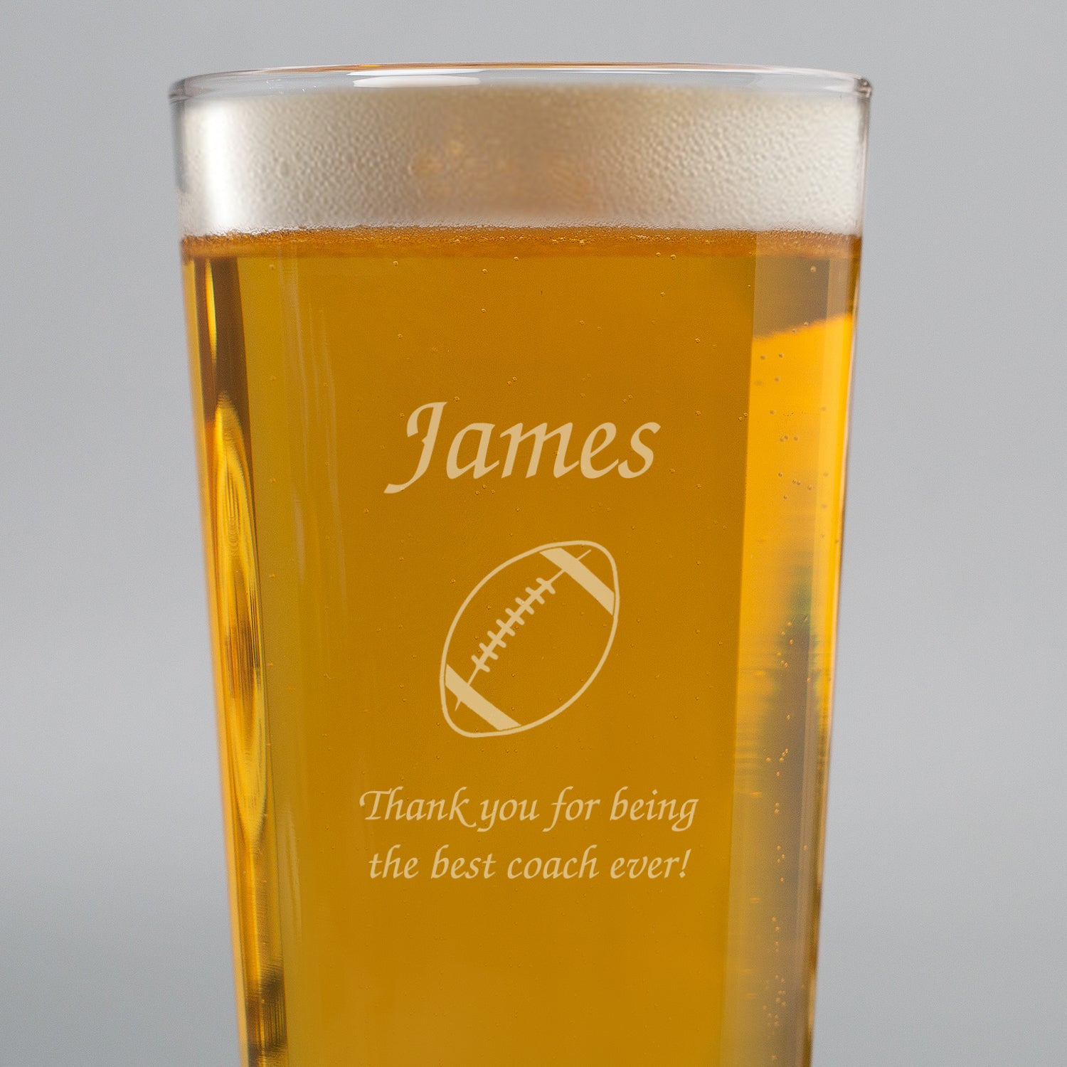 Personalised Rugby Pint Glass - Beer Glasses
