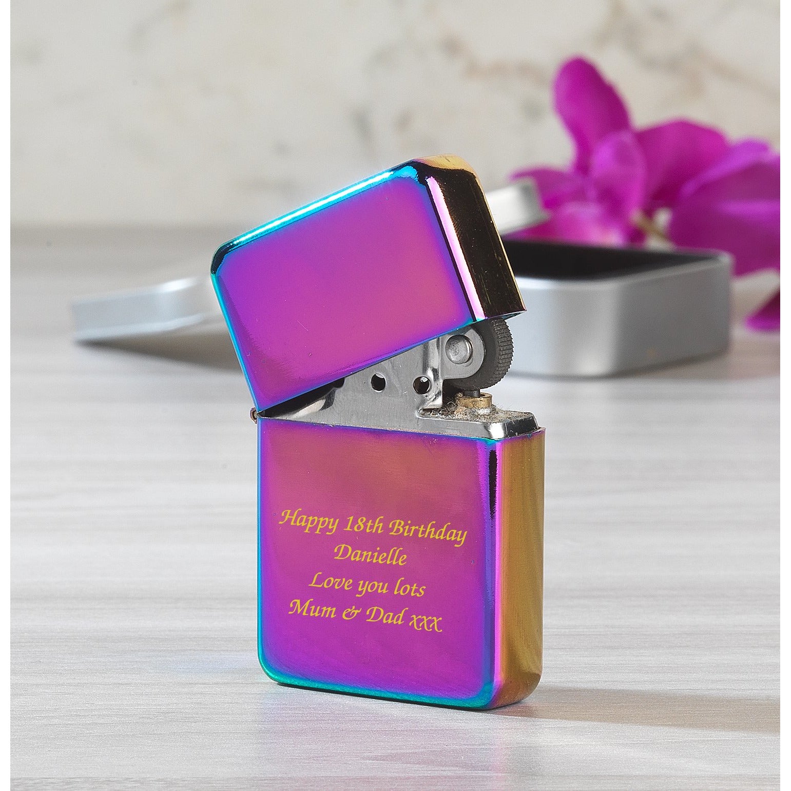 Personalised Message Rainbow Lighter & Gift Box - Lighters