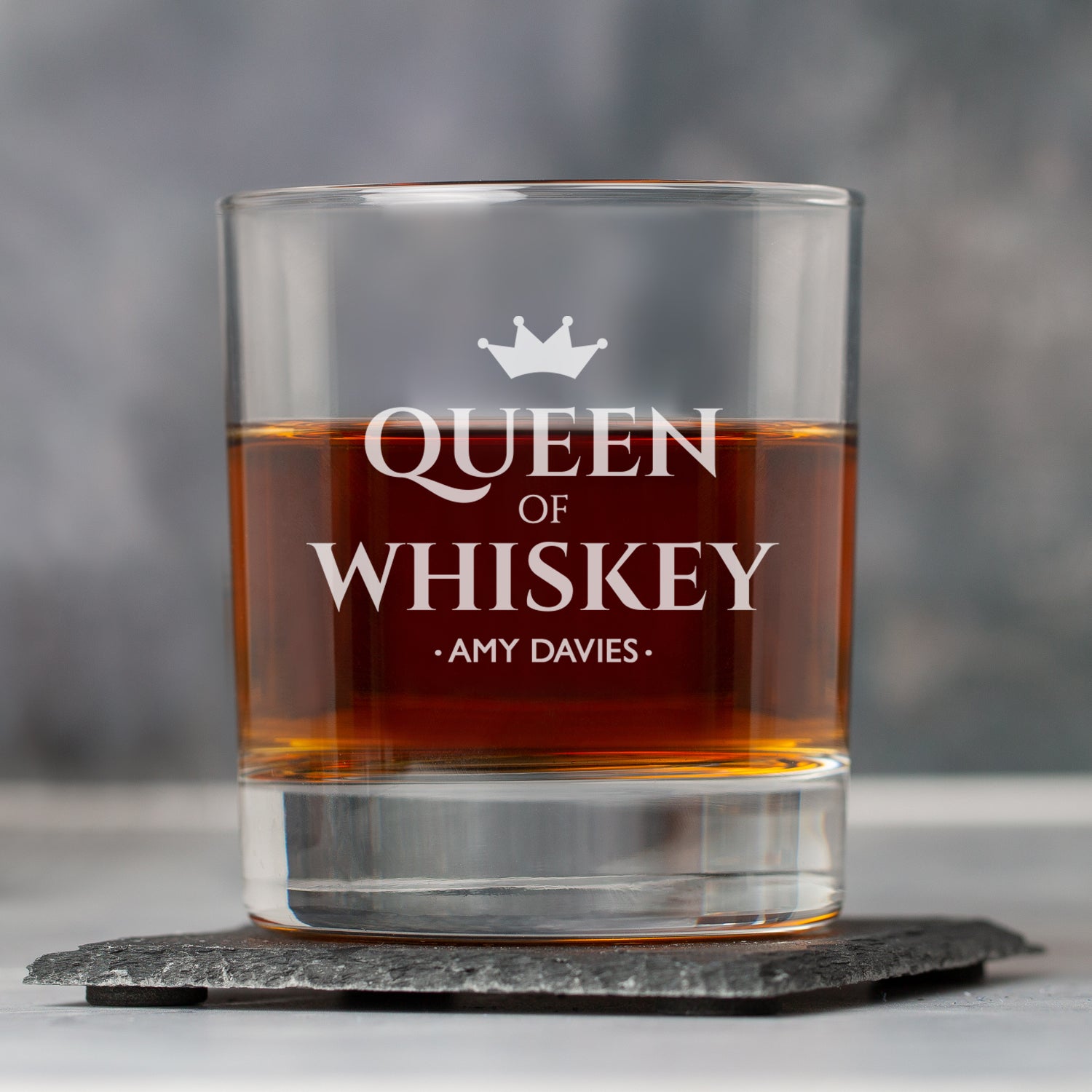 Personalised Queen Of Whiskey Glass Tumbler - Glass Tumblers