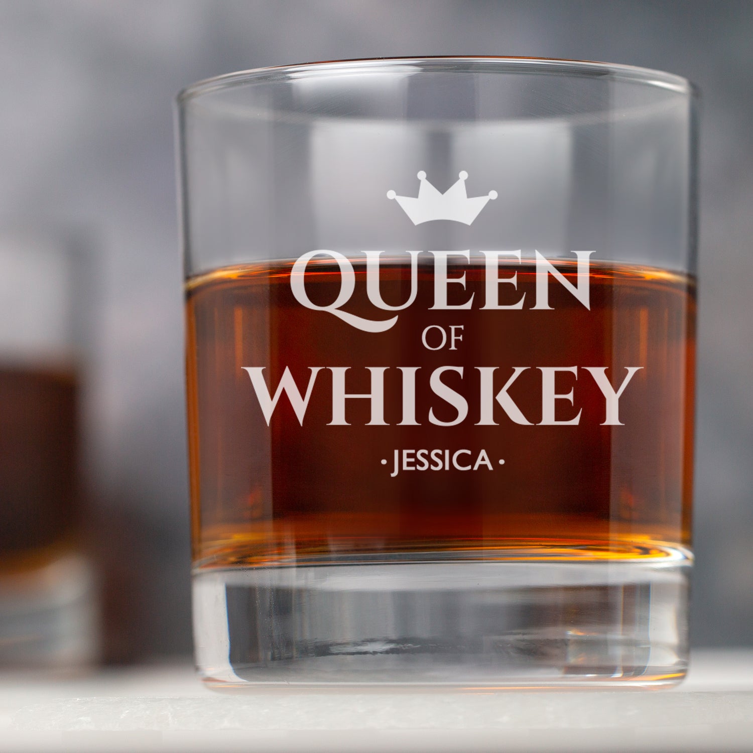 Personalised Queen Of Whiskey Glass Tumbler - Glass Tumblers