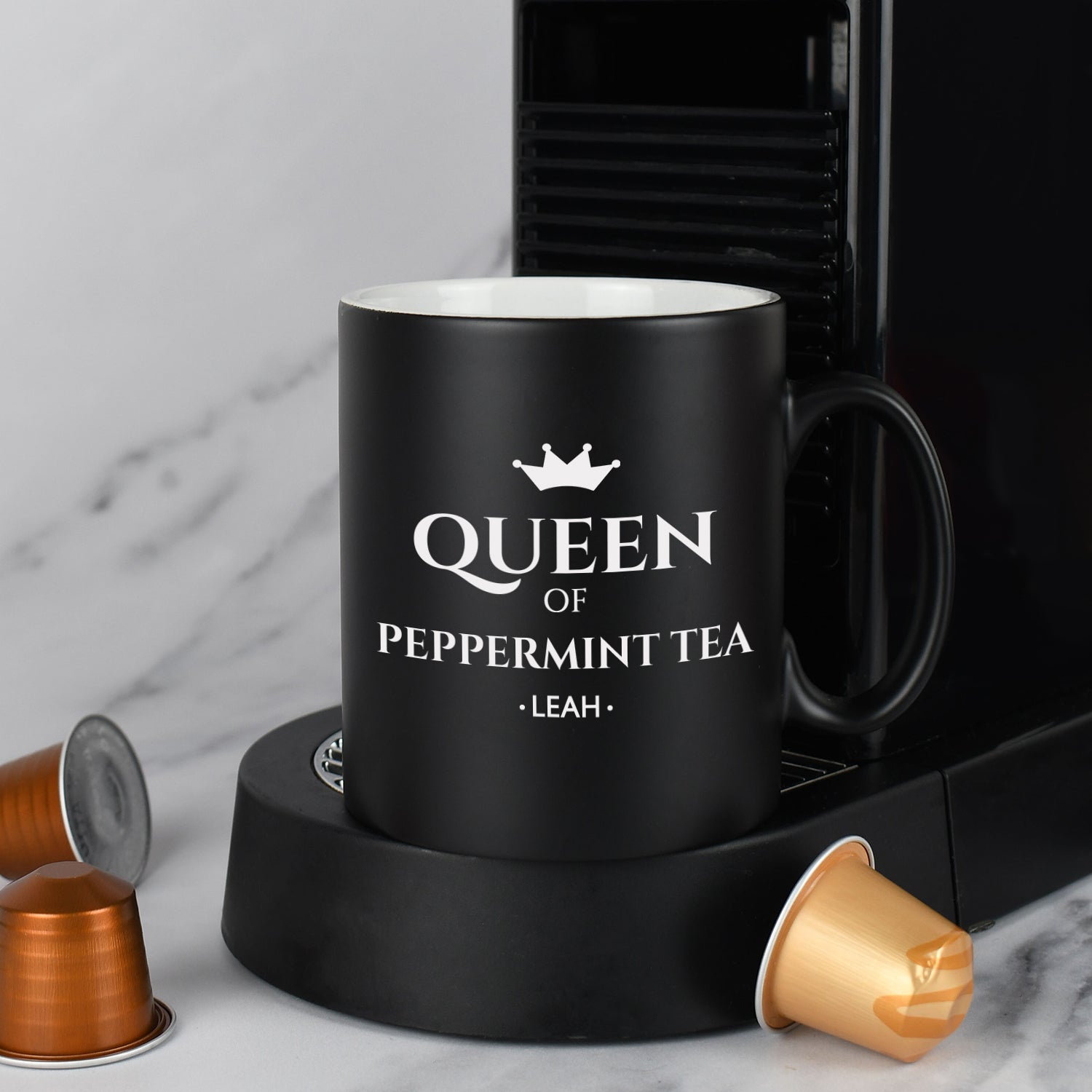 Personalised Queen Of Mug - Black - Mugs