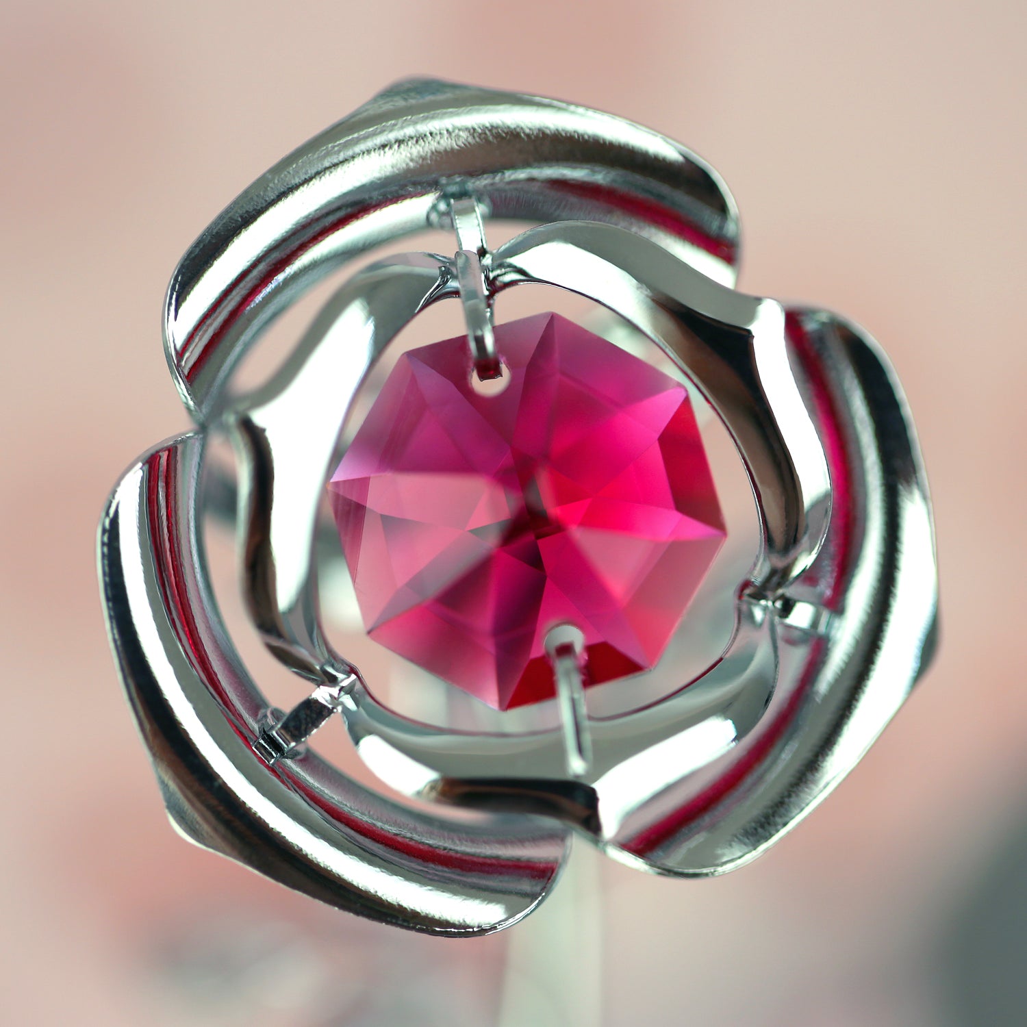 Personalised Crystocraft Red Rose Ornament - Crystocraft