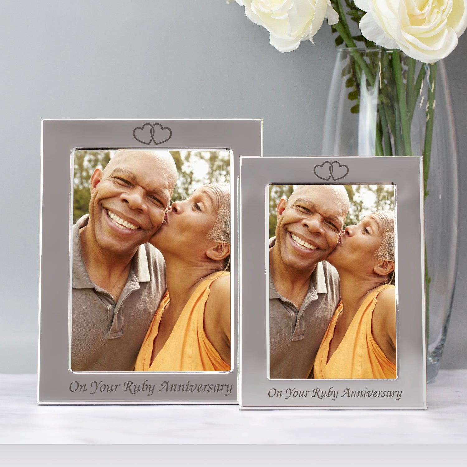 Silver 5x7 On Your Ruby Wedding Anniversary Photo Frame - Photo Frames