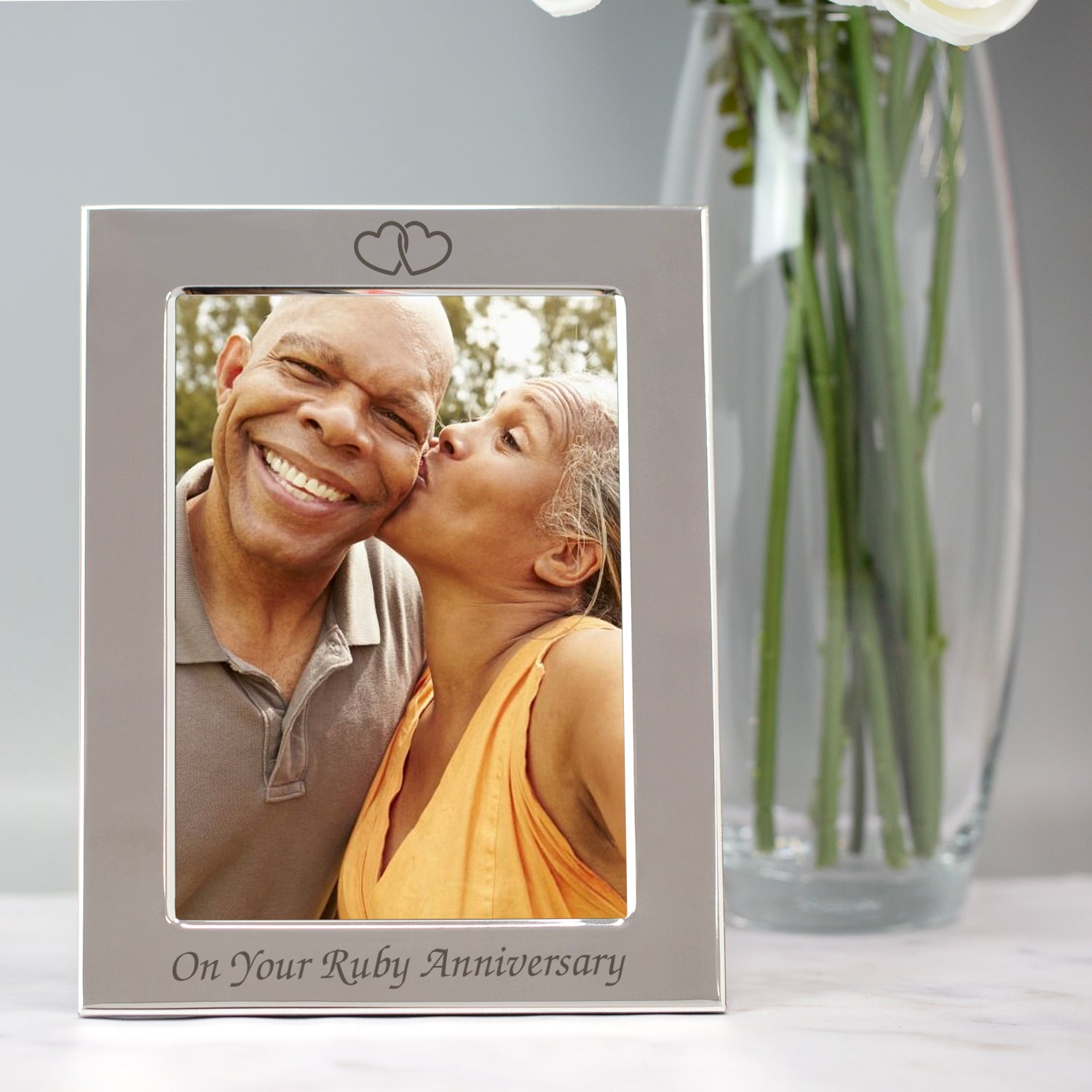 Silver 5x7 On Your Ruby Wedding Anniversary Photo Frame - Photo Frames