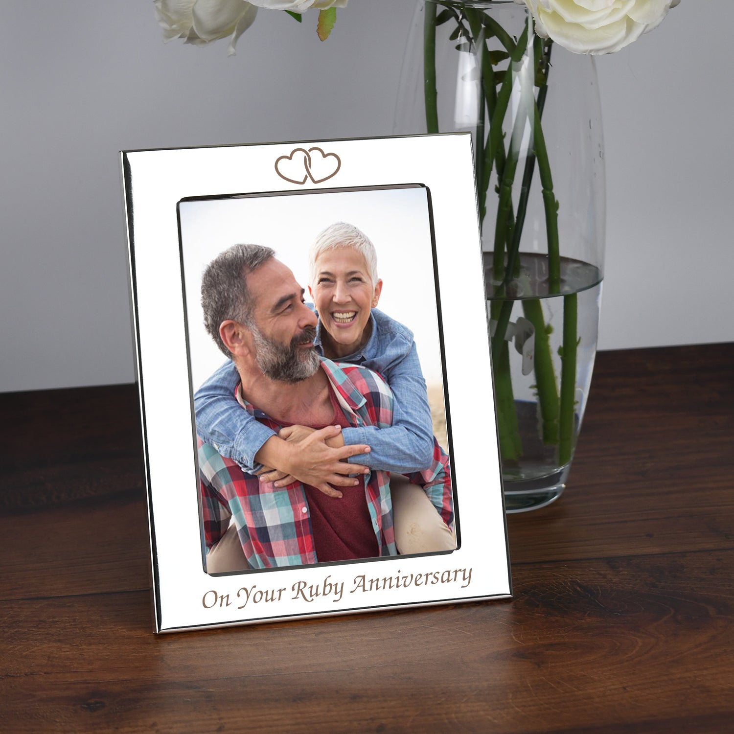 Silver 5x7 On Your Ruby Wedding Anniversary Photo Frame - Photo Frames