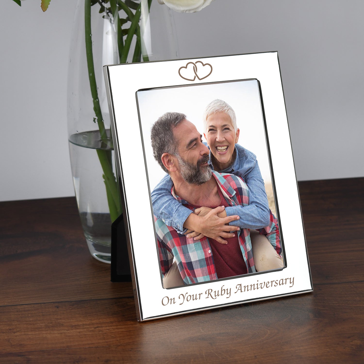 Silver 5x7 On Your Ruby Wedding Anniversary Photo Frame - Photo Frames