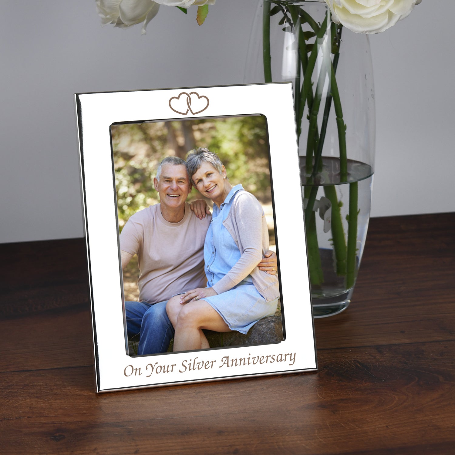 Silver 5x7 On Your Silver Wedding Anniversary Photo Frame - Photo Frames