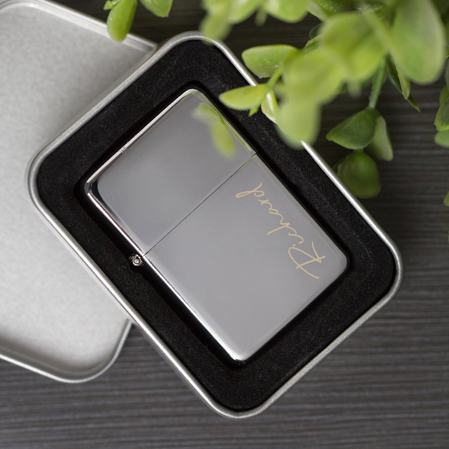 Personalised Large Name Silver Lighter & Gift Box - Lighters