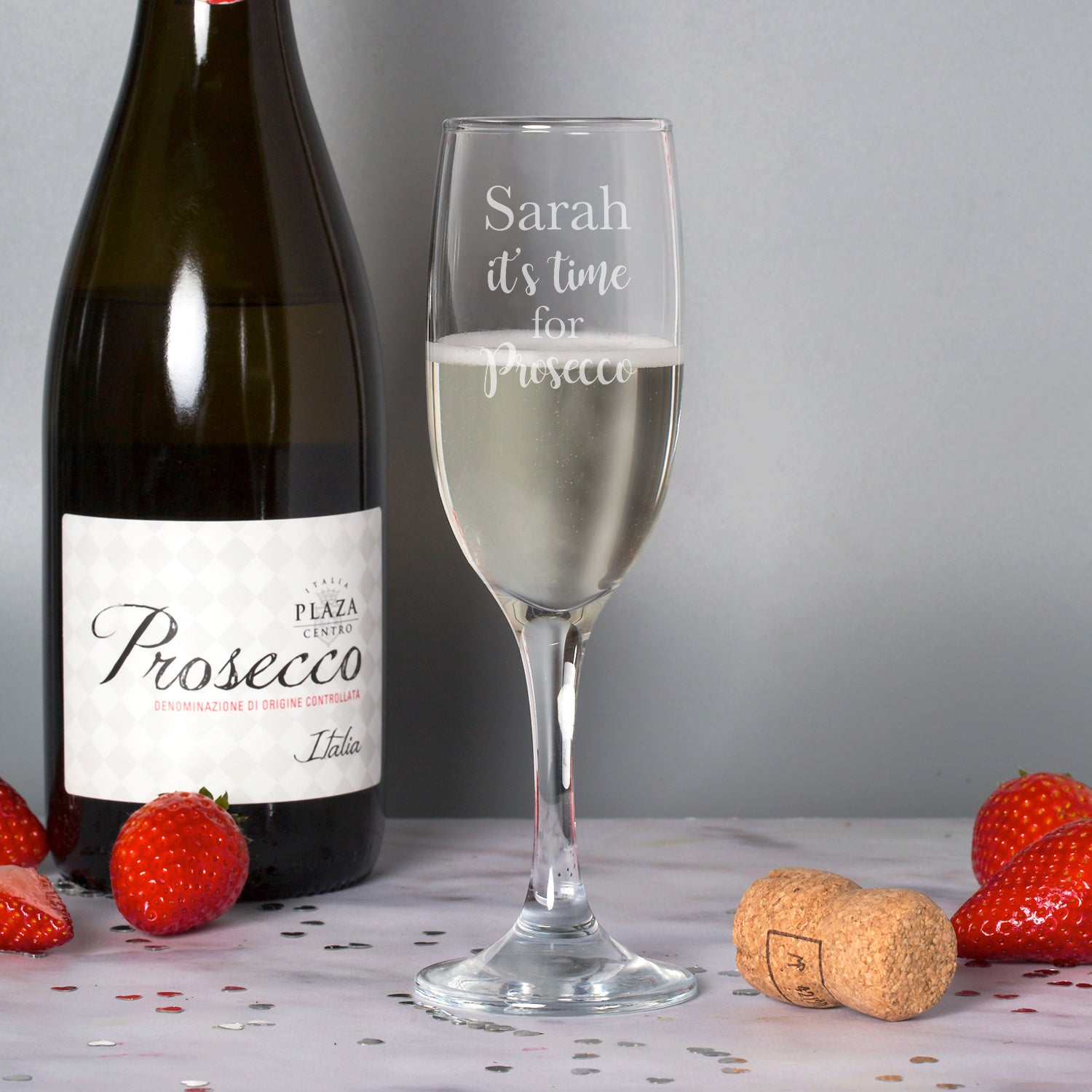 Personalised It’s Time For Prosecco Flute Glass - Champagne Flutes