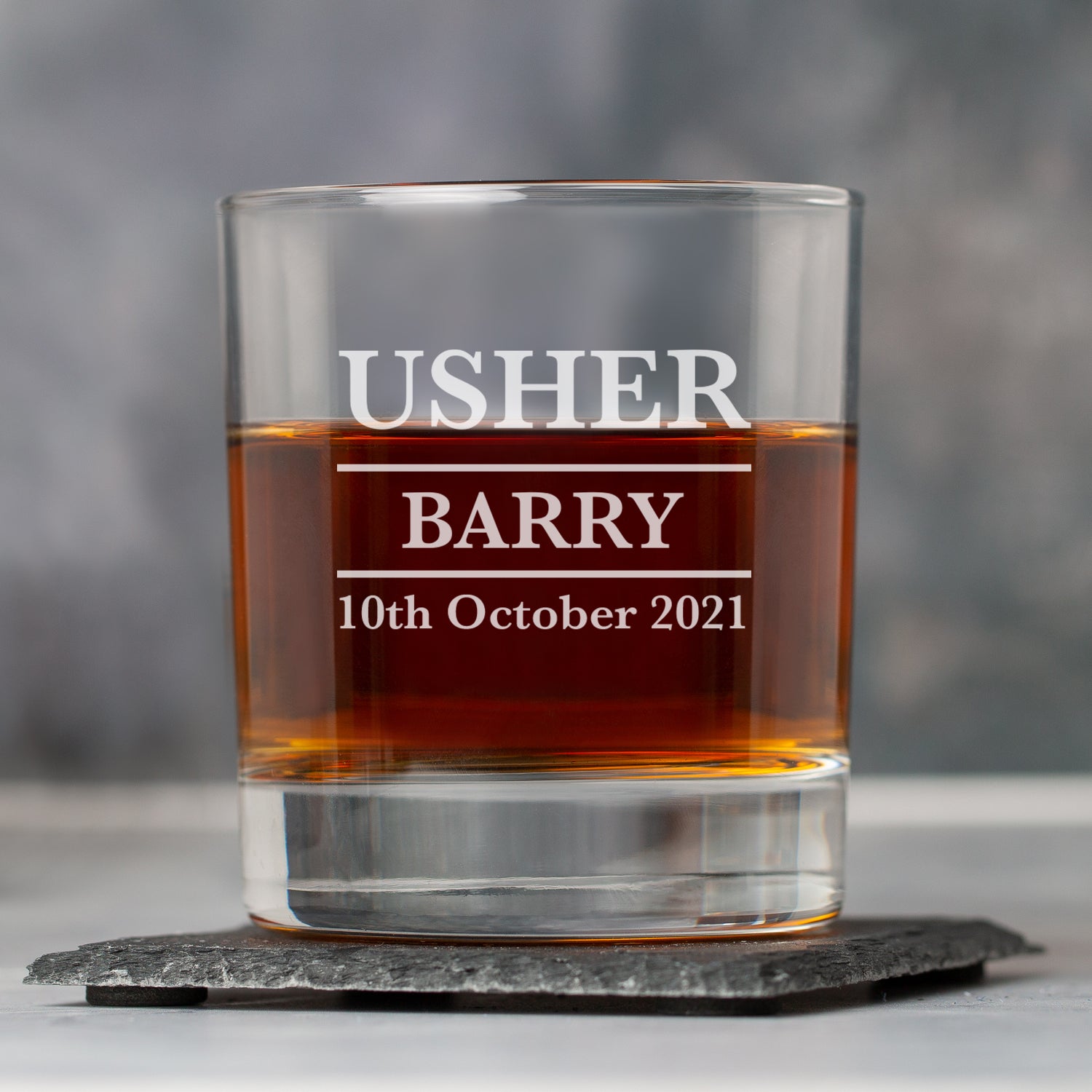 Personalised Usher Glass Tumbler - Glass Tumblers