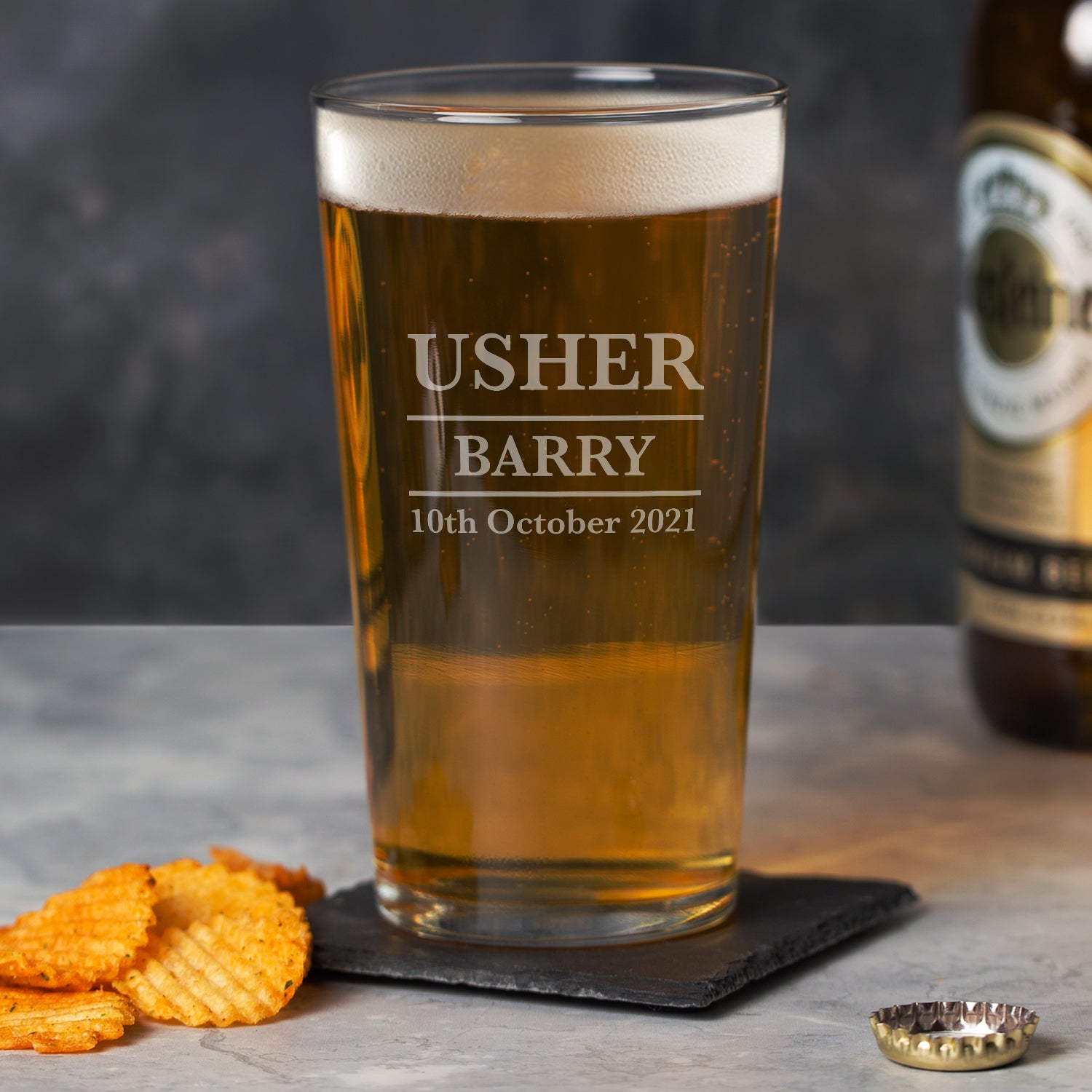 Personalised Usher Pint Glass - Beer Glasses