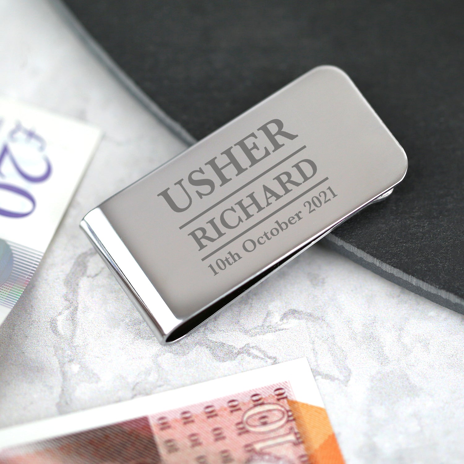 Personalised Usher Money Clip - Accessories