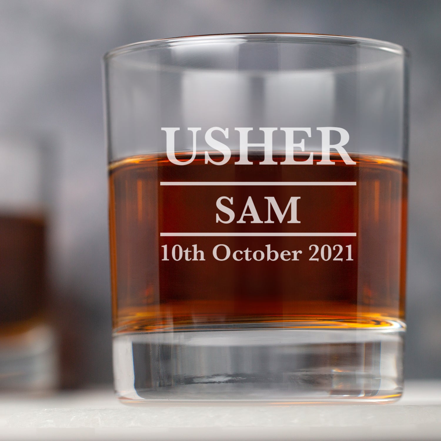 Personalised Usher Glass Tumbler - Glass Tumblers