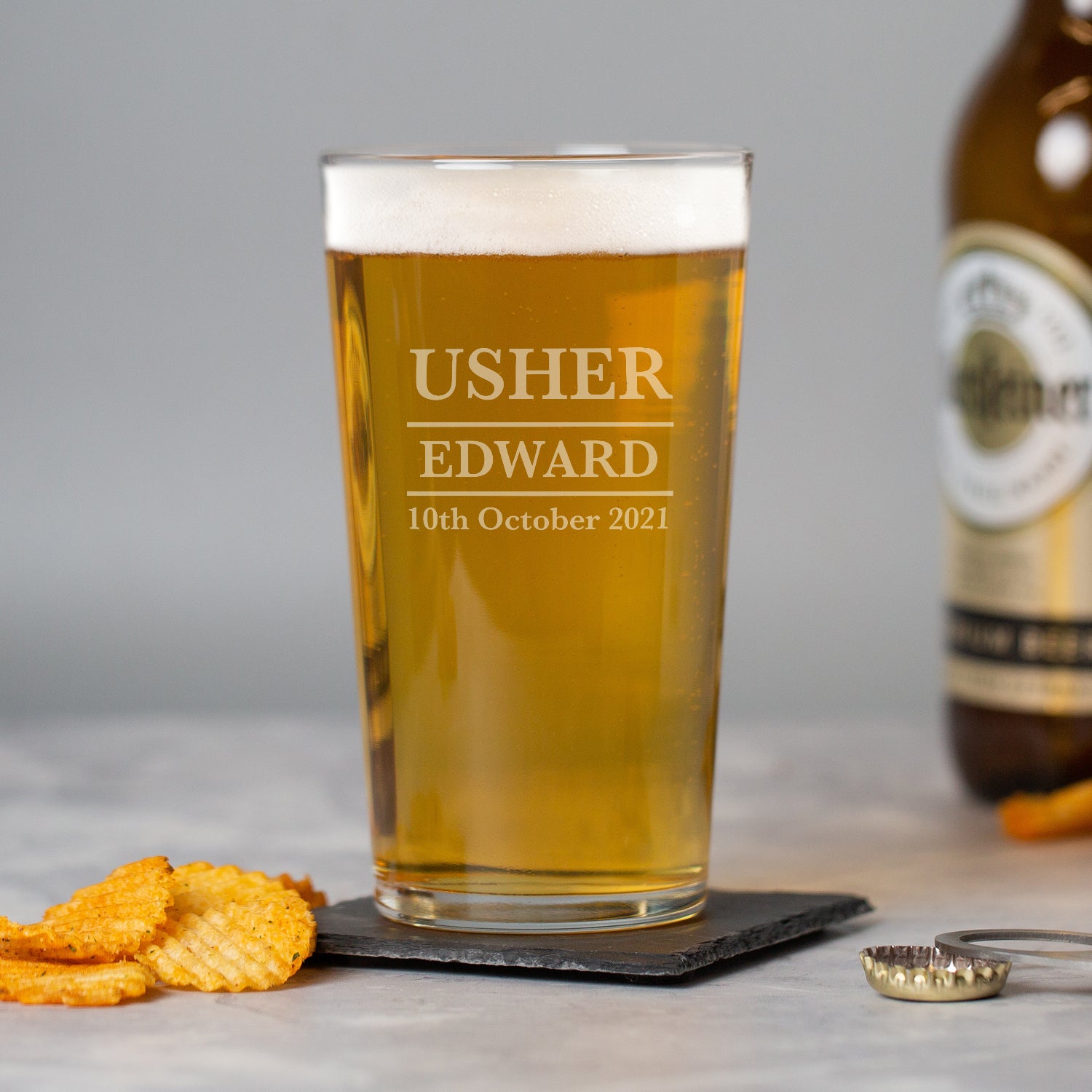 Personalised Usher Pint Glass - Beer Glasses