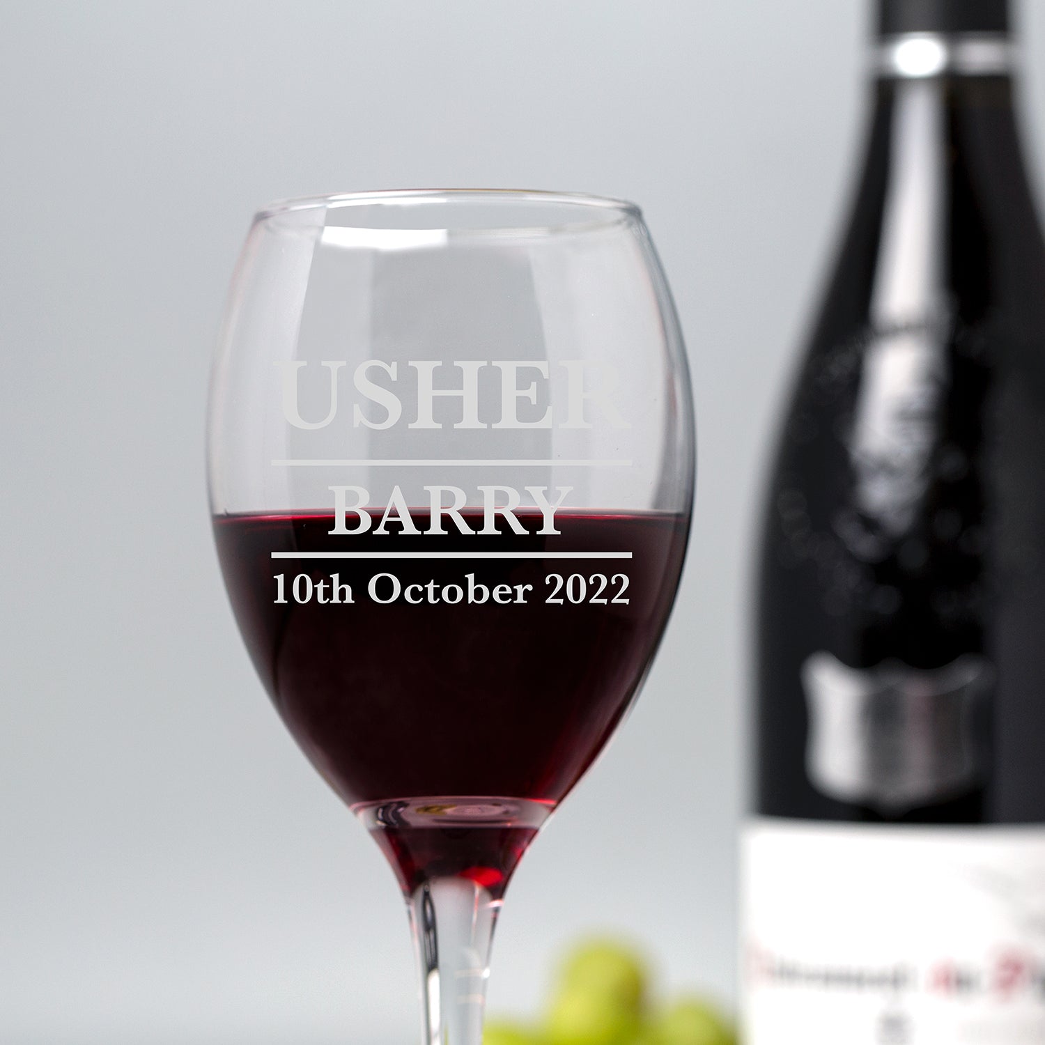 Personalised Usher Wine Glass - Wine Glasses