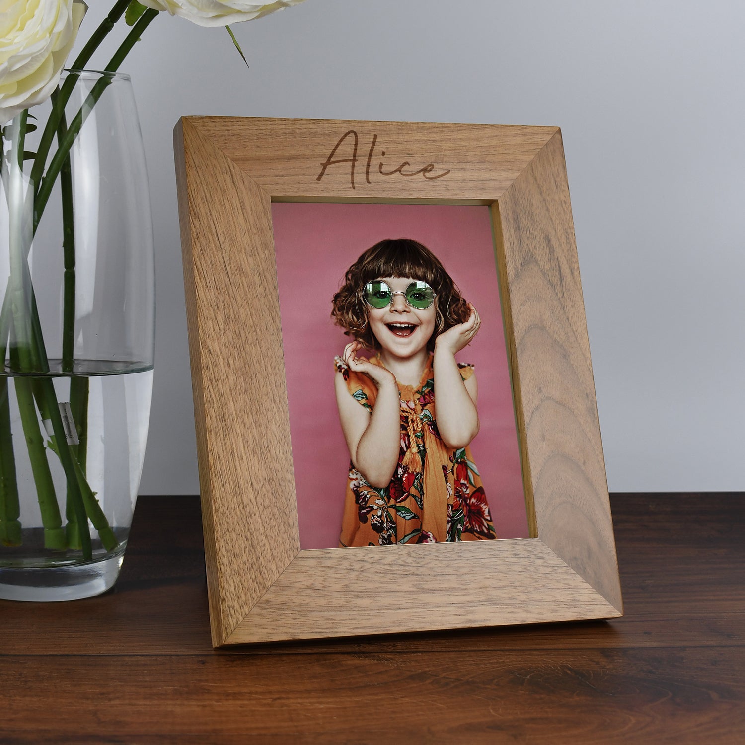 Personalised Wooden 5x7 Large Name Frame - Photo Frames