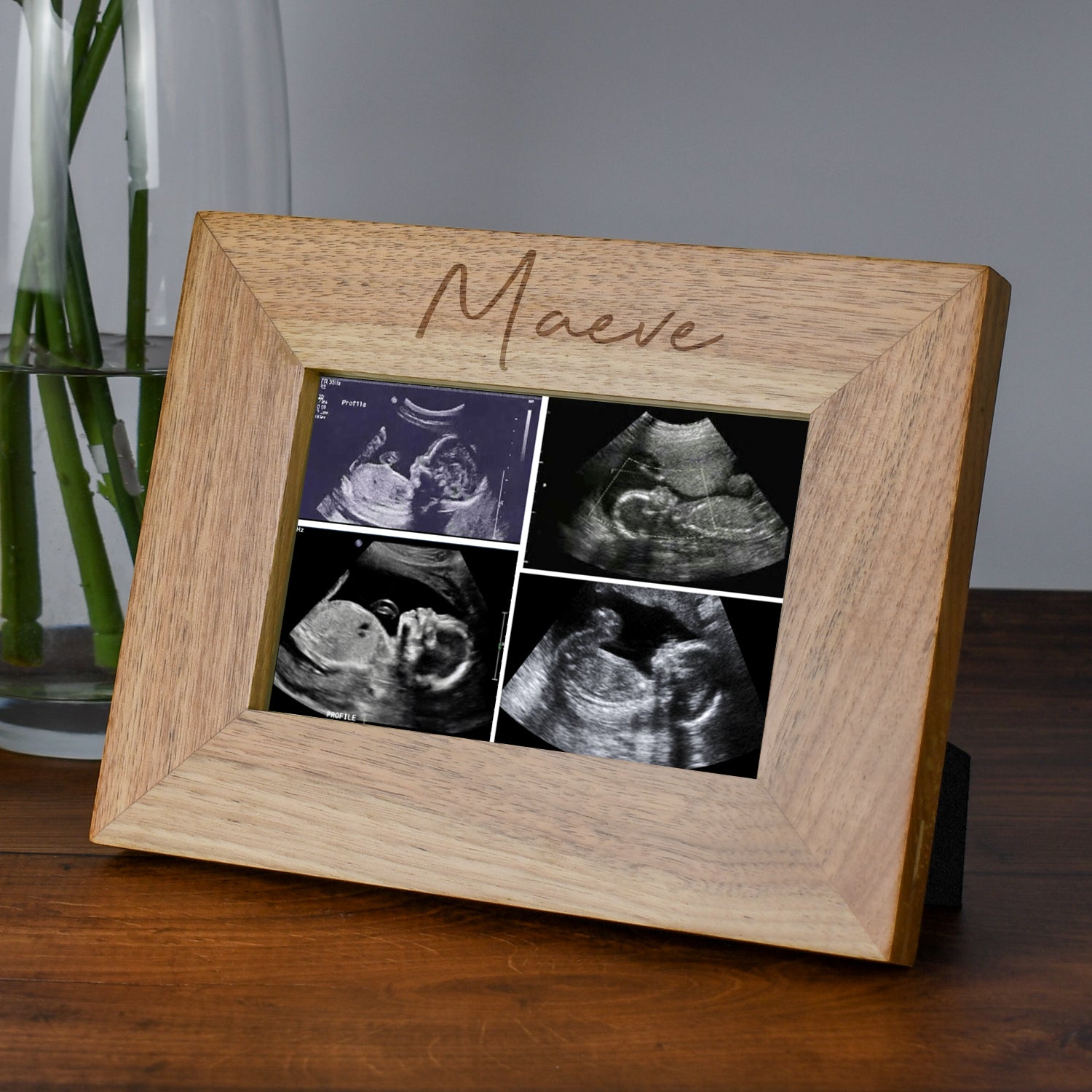 Personalised Wooden 6x4 Landscape Large Name Frame - Photo Frames