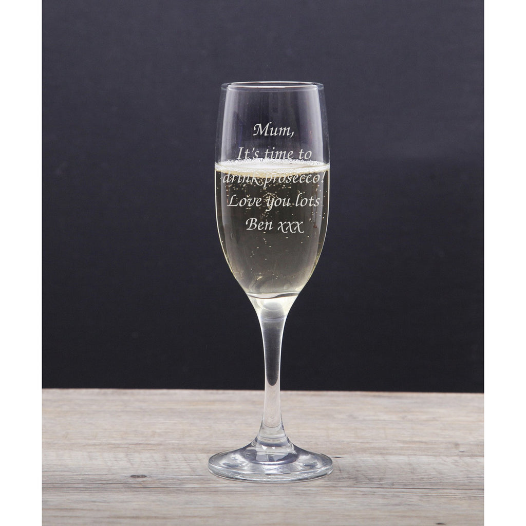 Personalised Any Message Champagne Flute