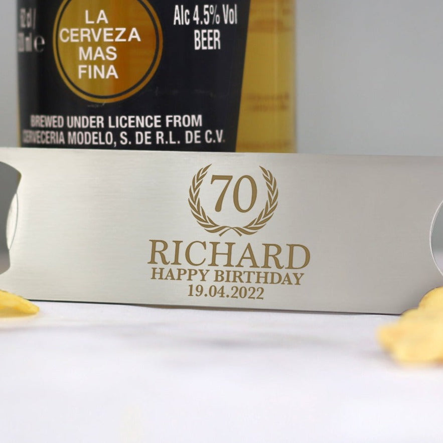 Personalised 80th Birthday Crest Glass Pint Stern Tankard - Beer Glasses