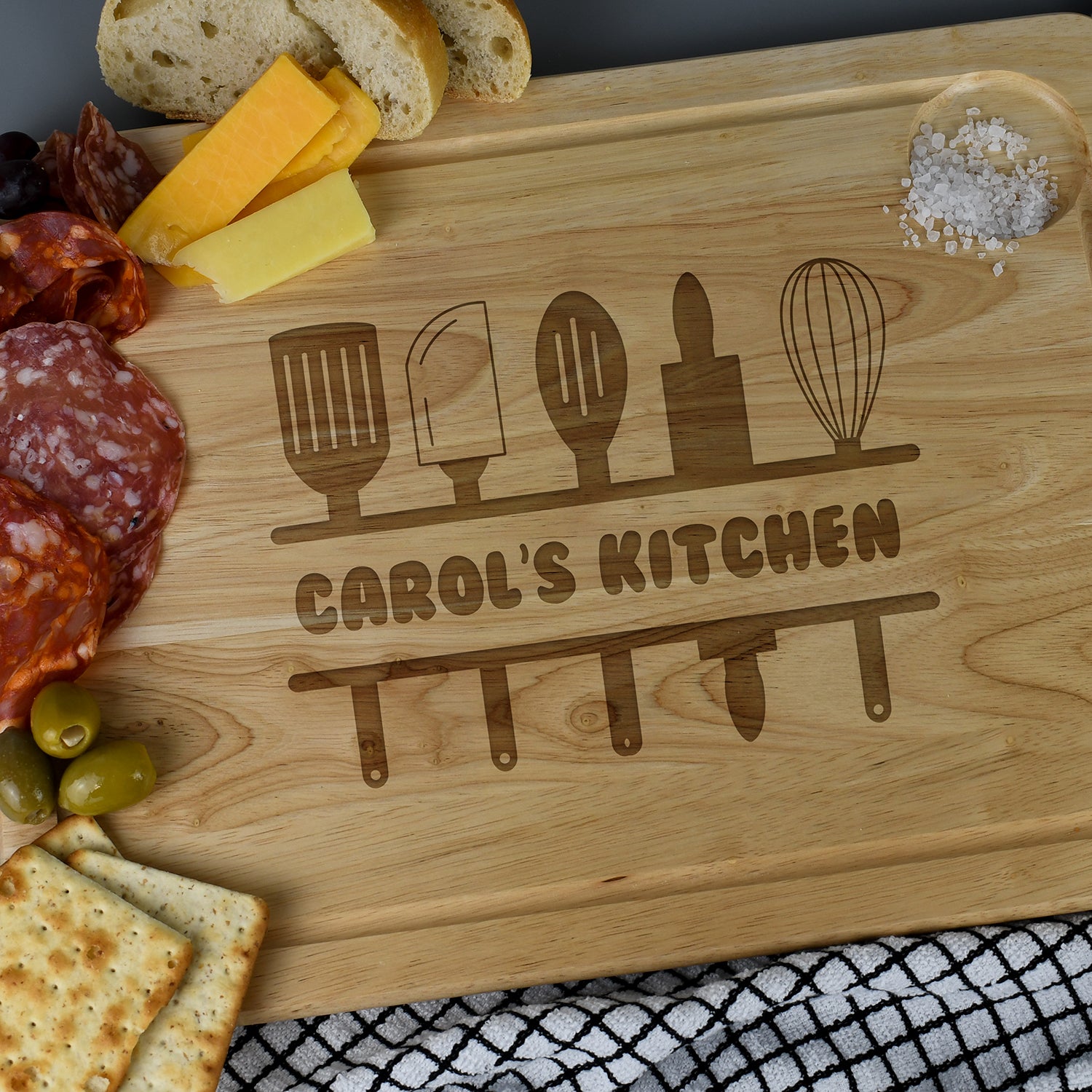 Personalised Kitchen Utensils Large Wooden Meat Chopping Board - Chopping Boards