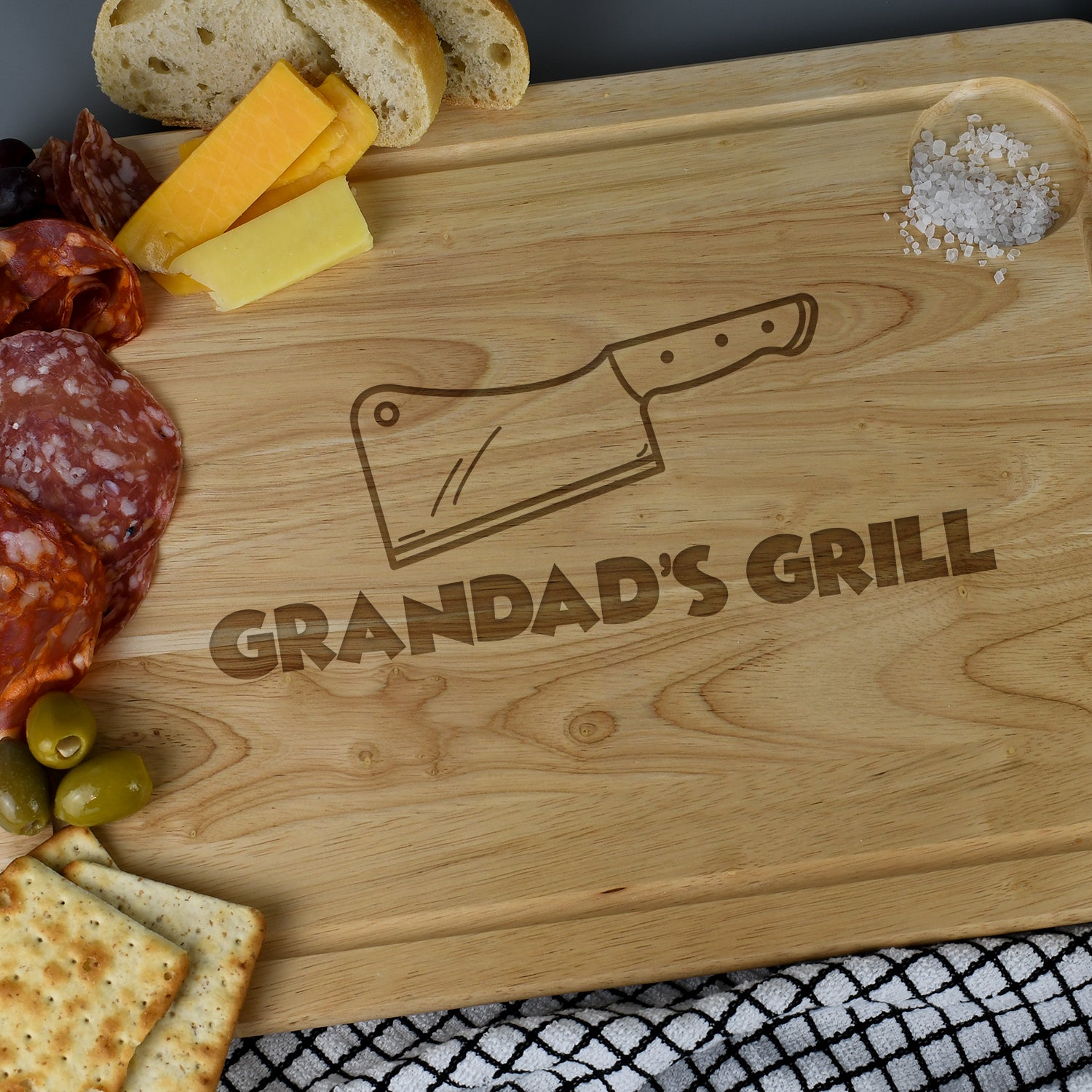 Personalised Meat Cleaver Large Wooden Meat Chopping Board - Chopping Boards