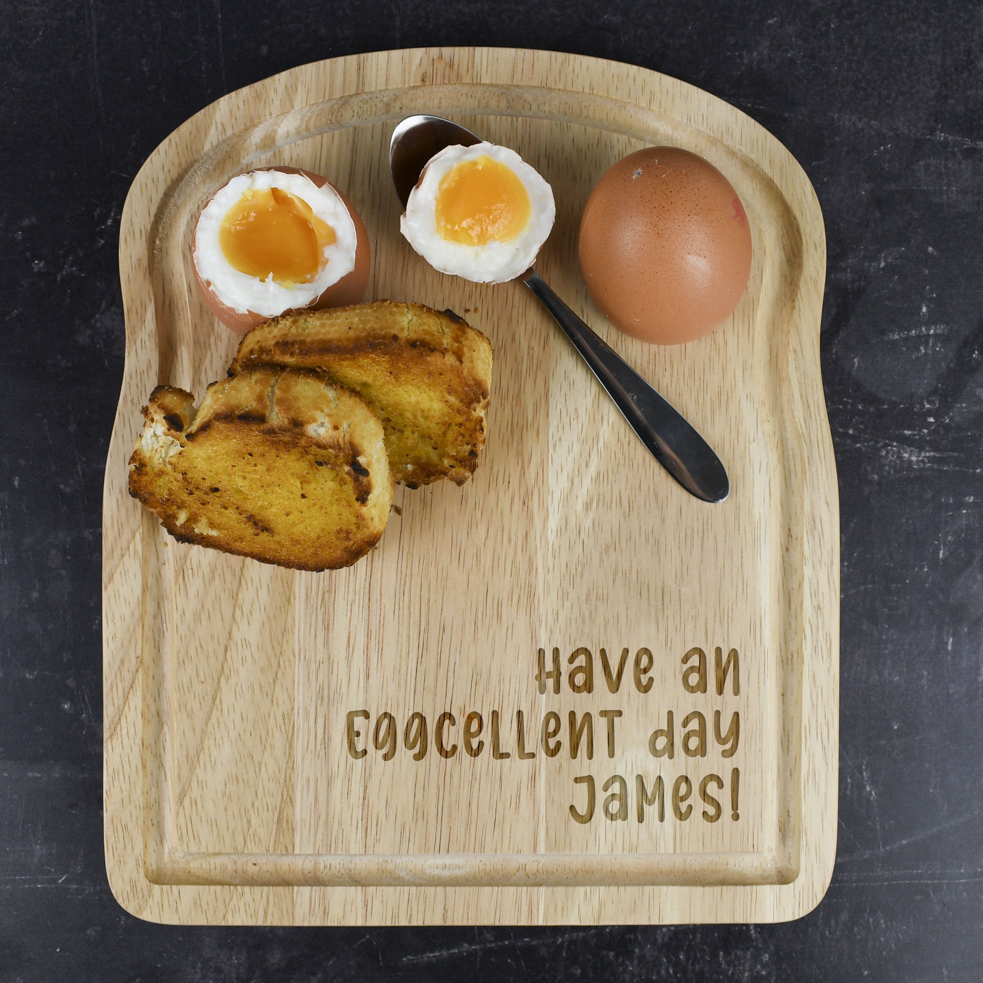 Personalised Have An Eggcellent Day Breakfast Board - Breakfast Boards