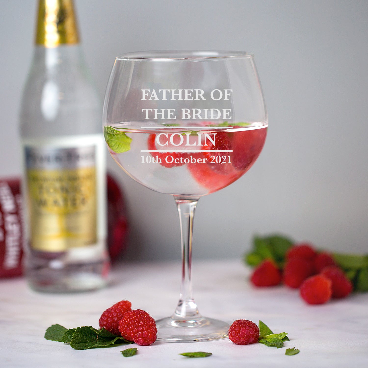 Personalised Father Of The Bride Balloon Gin Glass - Balloon Glass