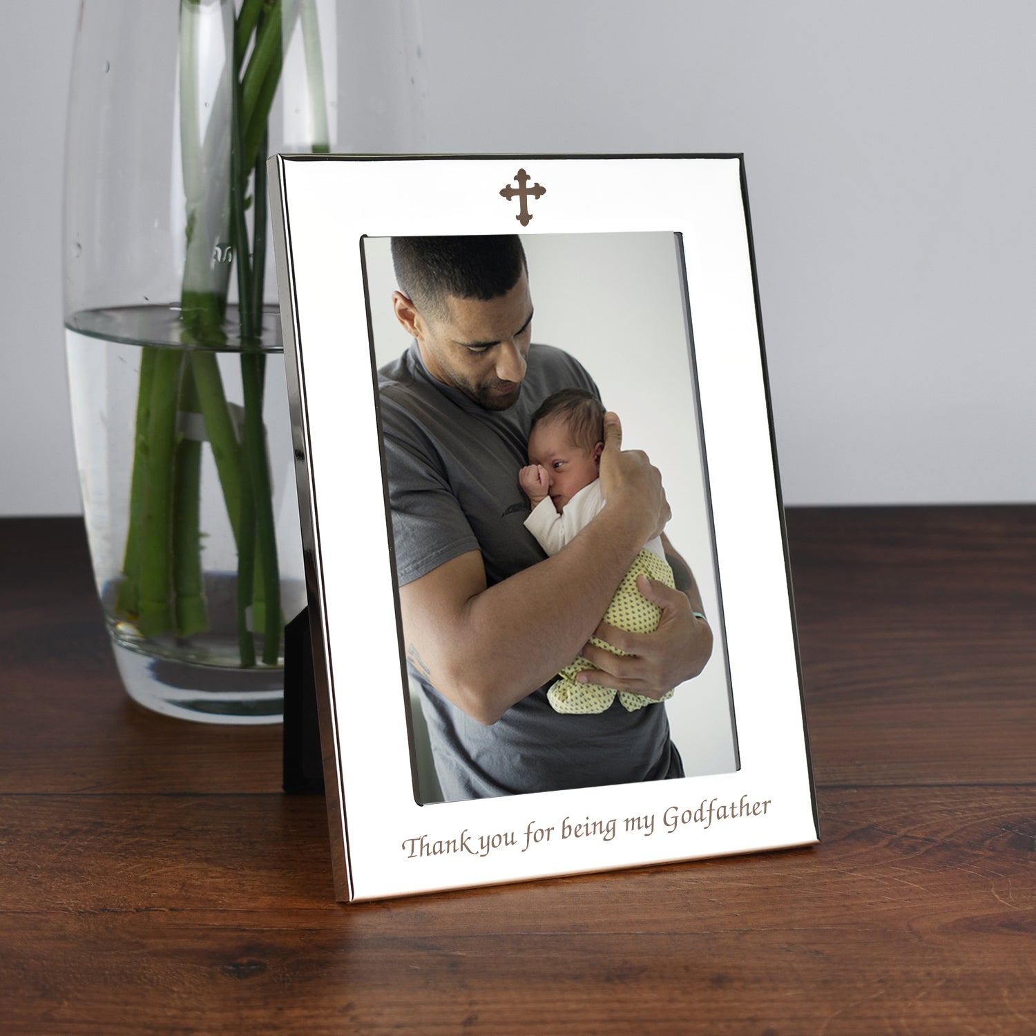 Silver 4x6 Thank You For Being My Godfather Photo Frame - Photo Frames