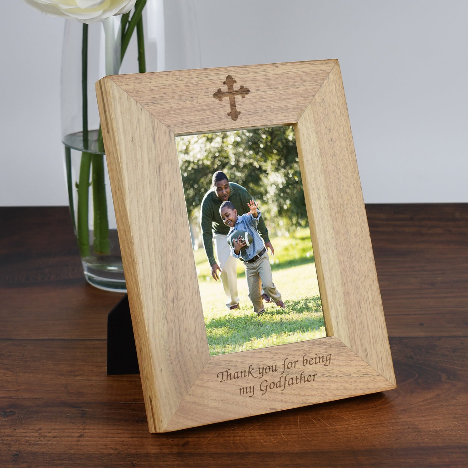 Personalised Wooden 4x6 Thank You For Being My Godfather Frame - Photo Frames