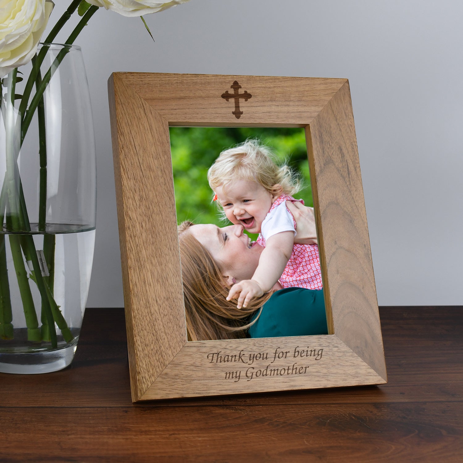Personalised Wooden 5x7 Thank You For Being My Godmother Frame - Photo Frames