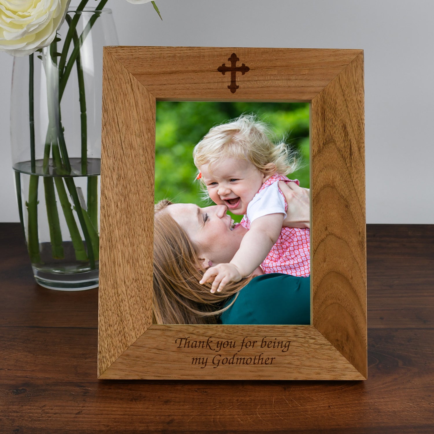 Personalised Wooden 5x7 Thank You For Being My Godmother Frame - Photo Frames