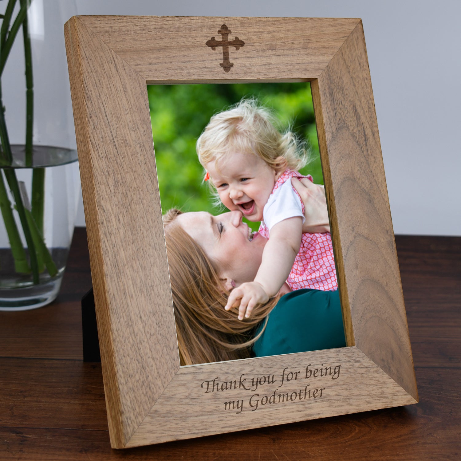 Personalised Wooden 5x7 Thank You For Being My Godmother Frame - Photo Frames