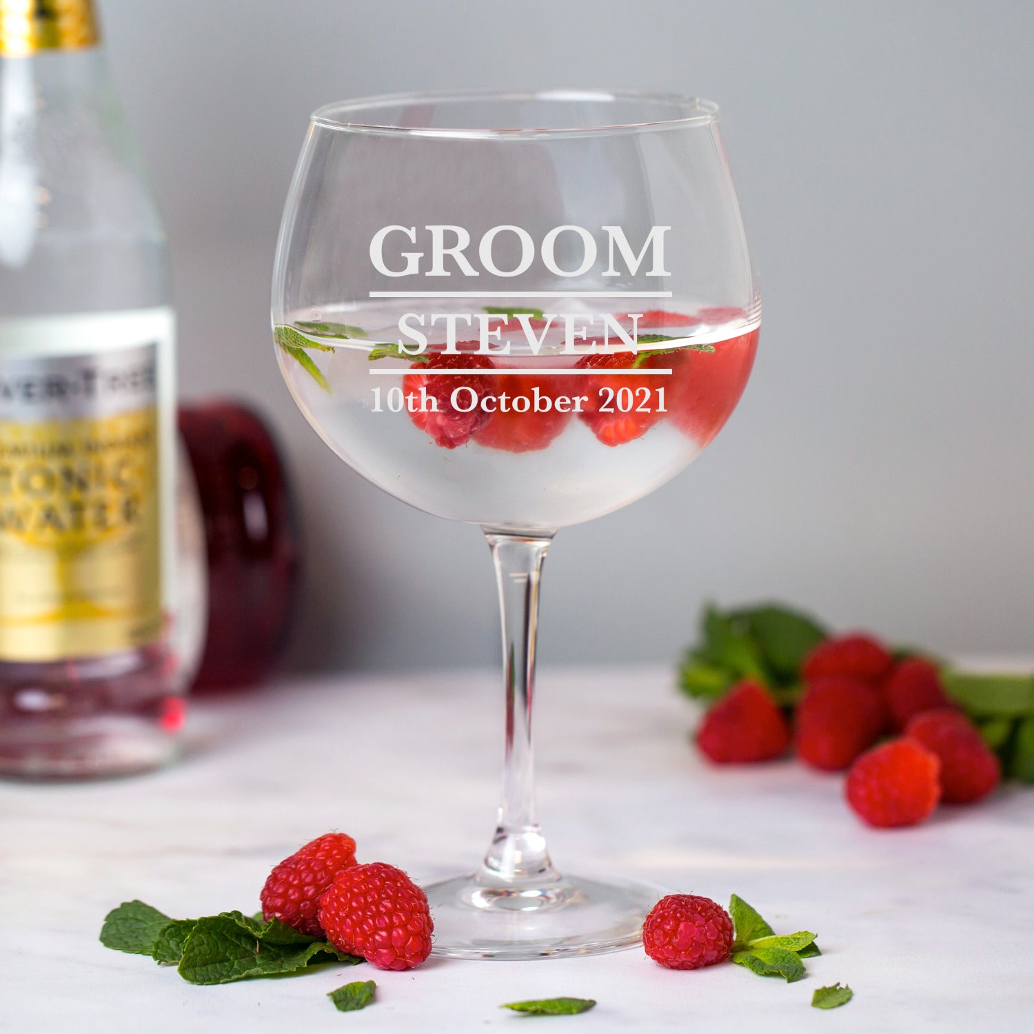 Personalised Groom Balloon Gin Glass - Balloon Glass