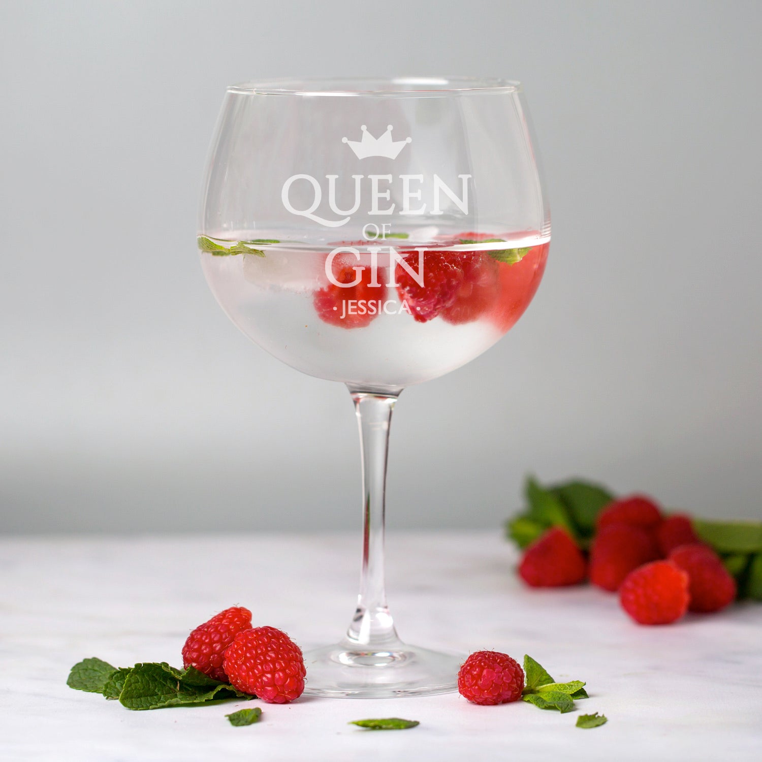 Personalised Queen Of Gin Balloon Gin Glass - Balloon Glass