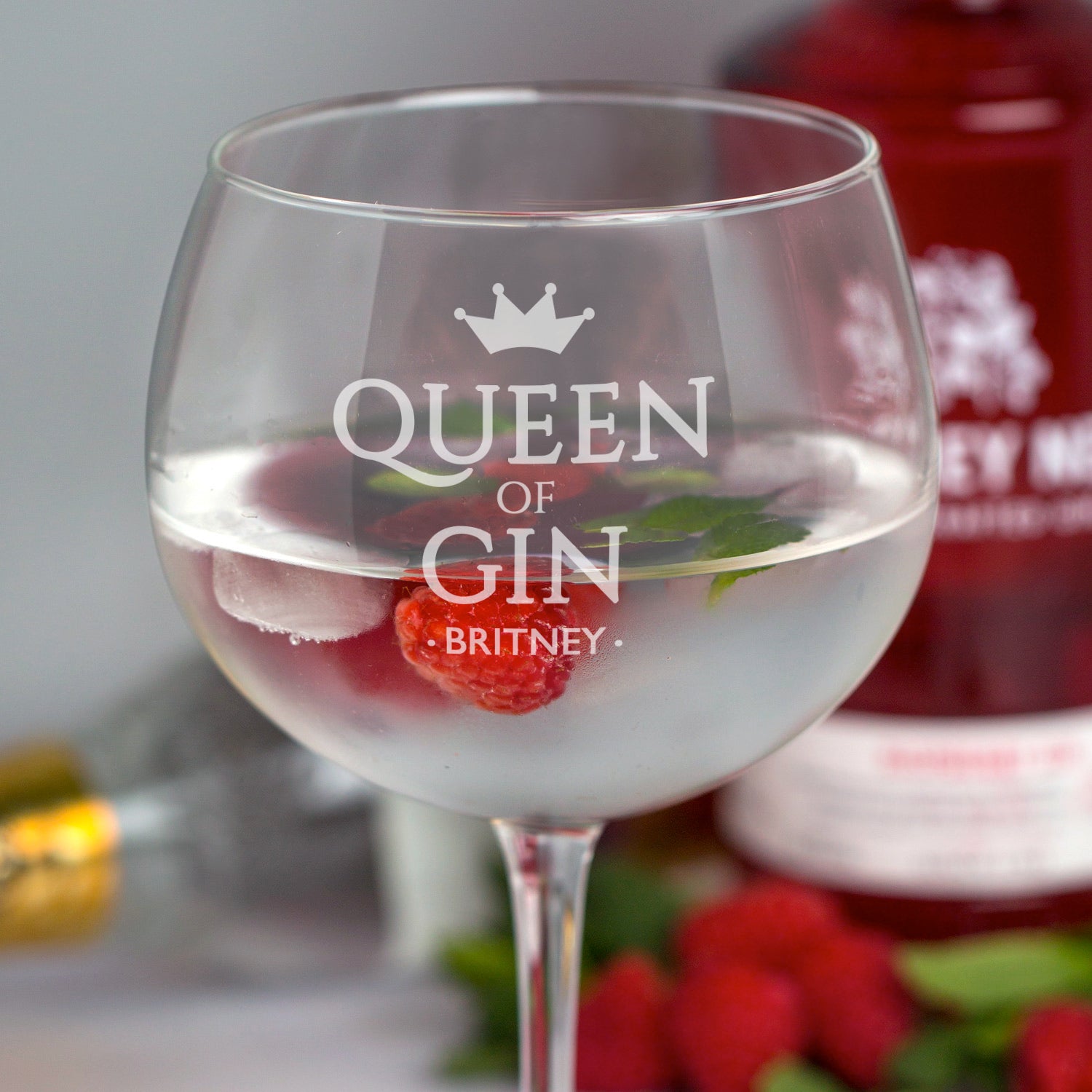 Personalised Queen Of Gin Balloon Gin Glass - Balloon Glass