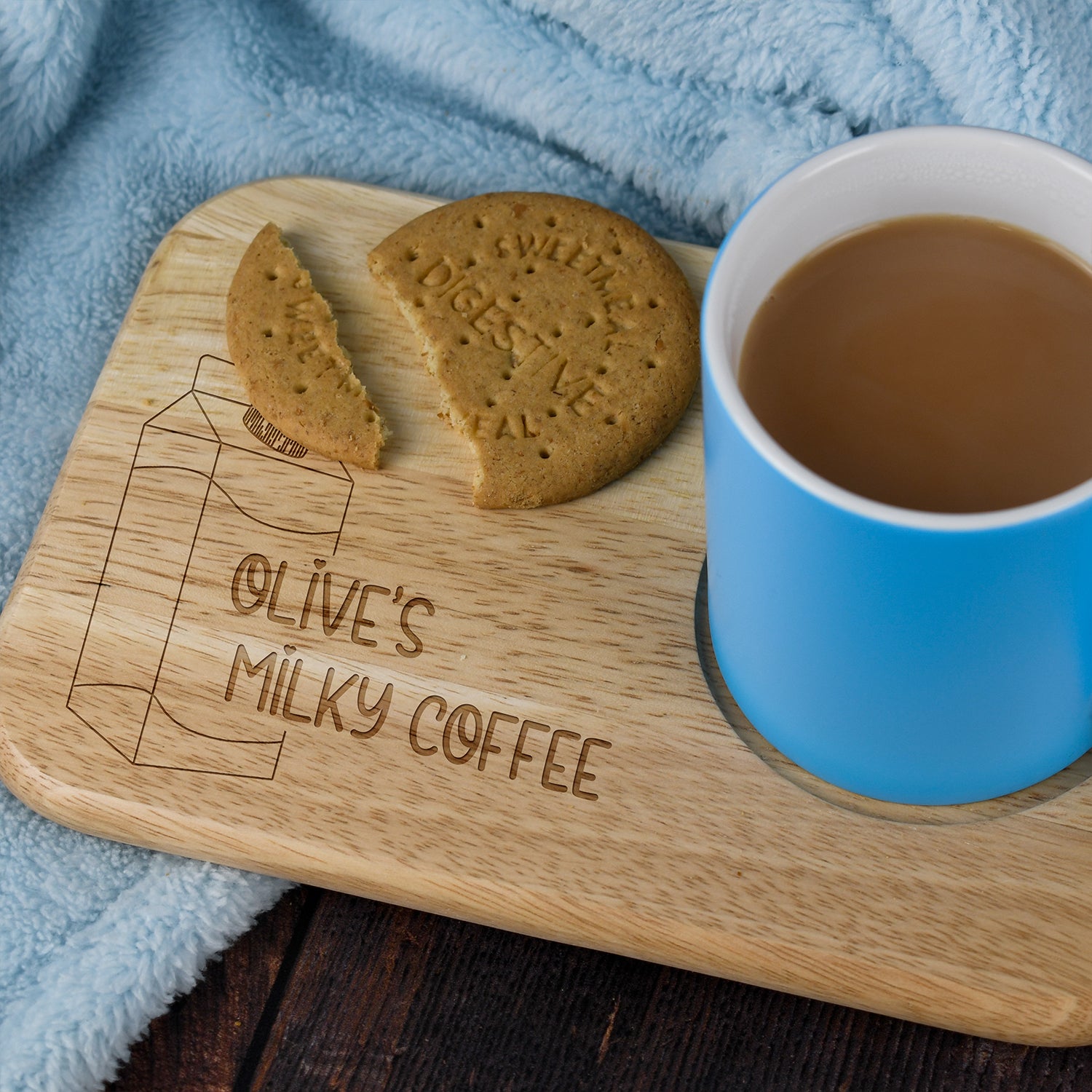 Personalised Milky Brew Wooden Tea Board - Tea Board