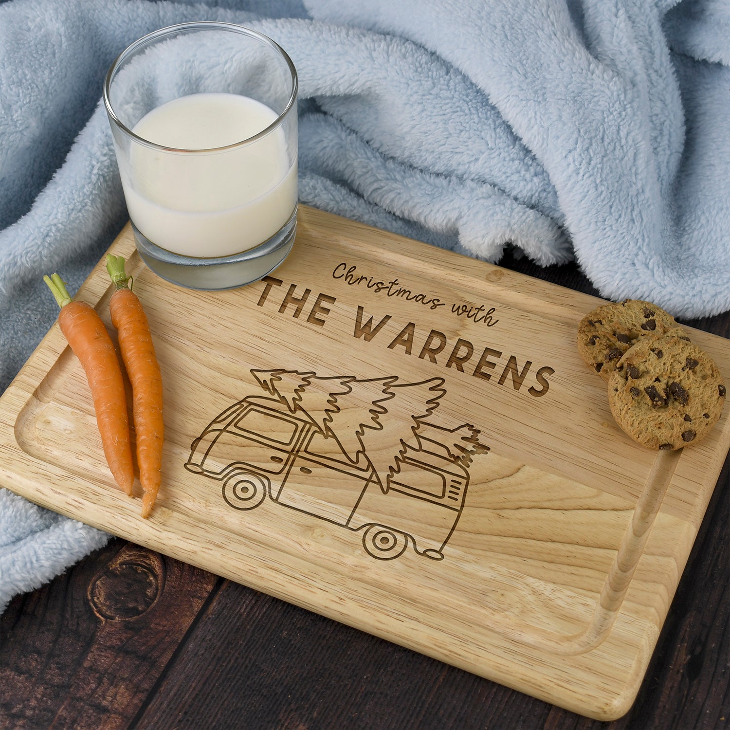 Personalised Christmas With Rectangle Chopping Board