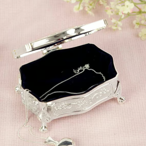 Personalised Antique Silver Small Trinket - Trinket Box