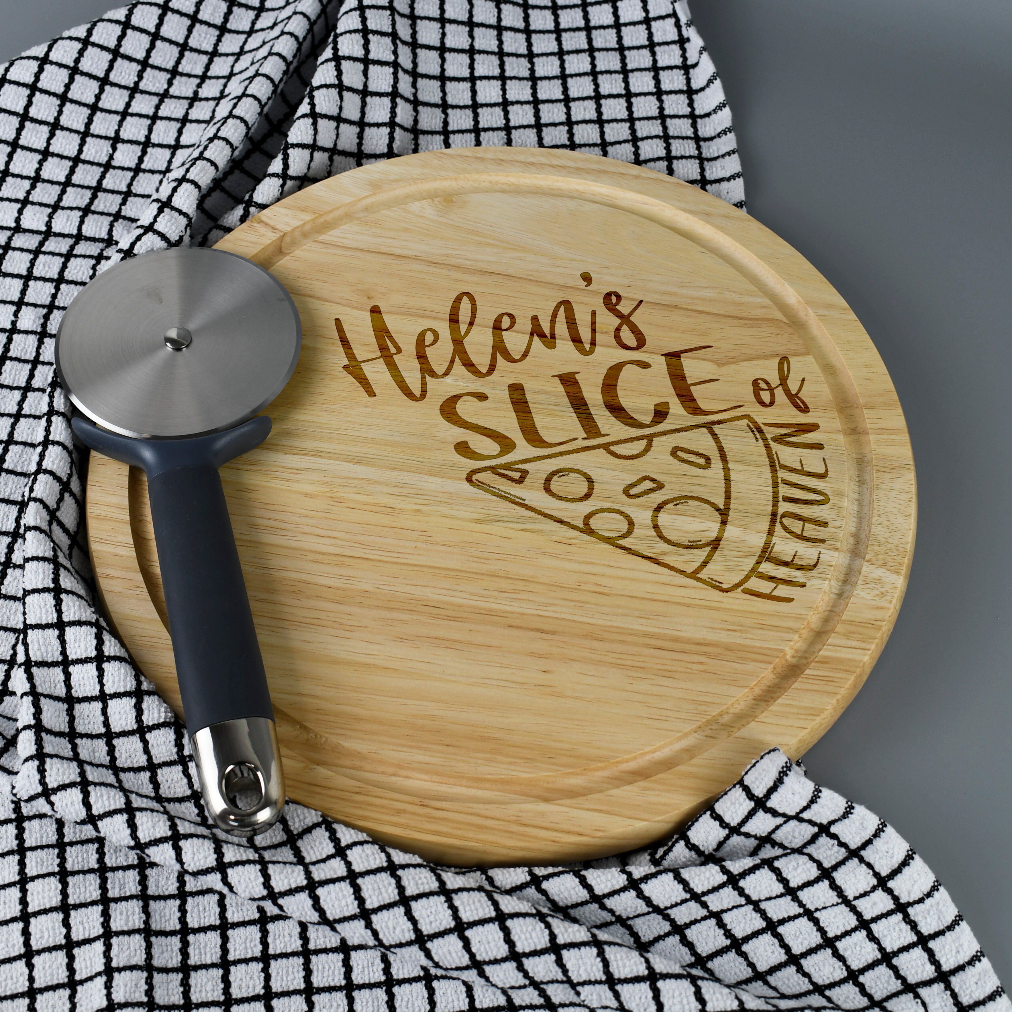 Personalised Slice of Heaven Large Round Pizza Board - Pizza Boards