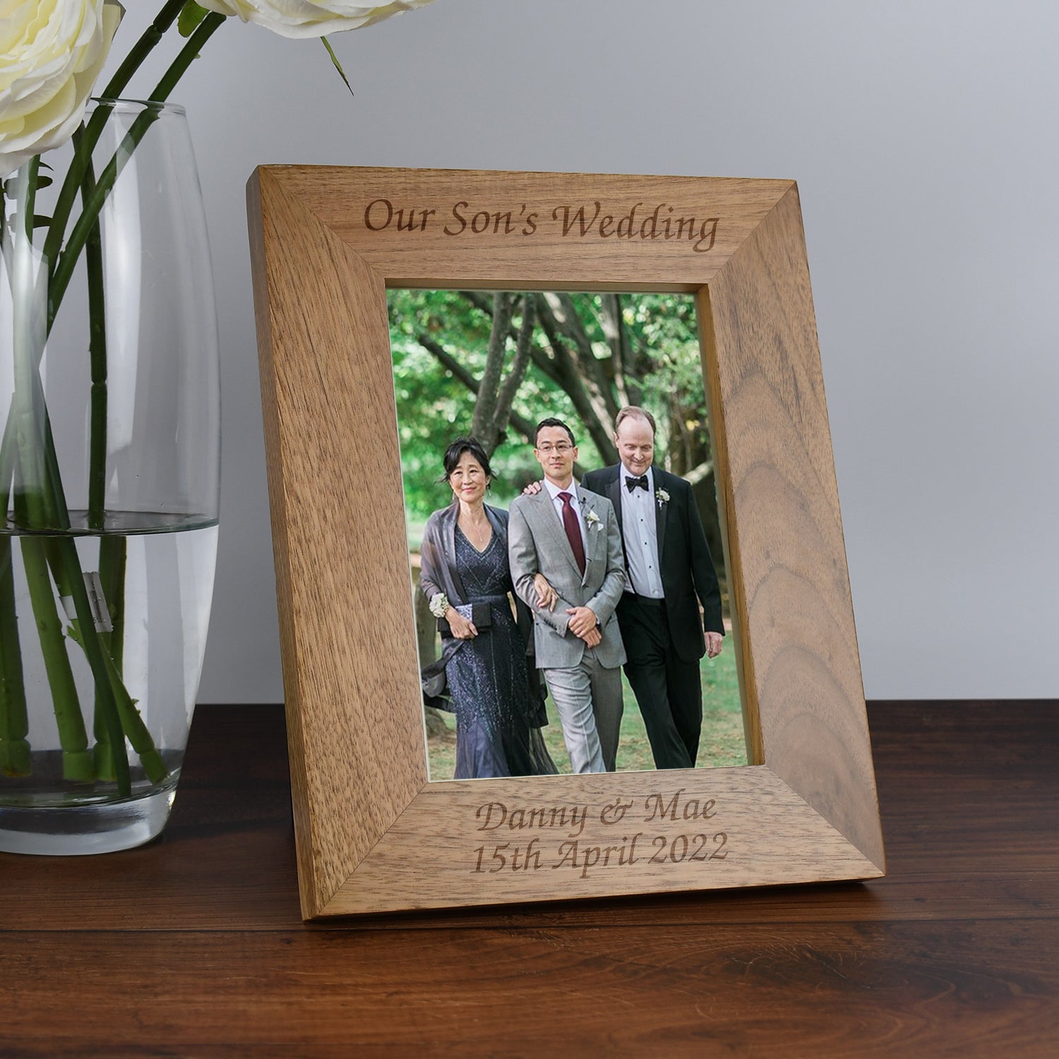 Personalised Wooden 5x7 Our Son’s Wedding Frame - Photo Frames