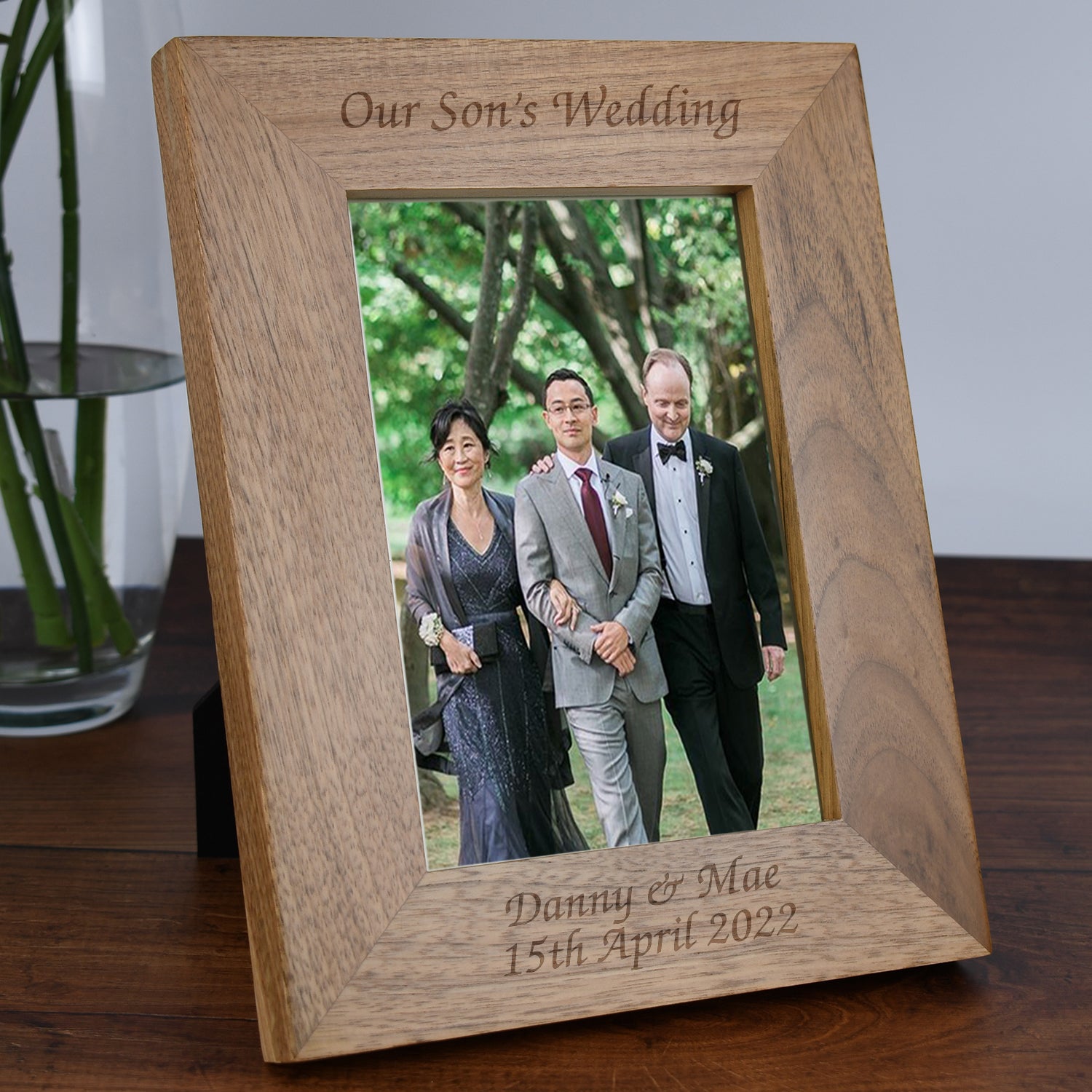 Personalised Wooden 5x7 Our Son’s Wedding Frame - Photo Frames