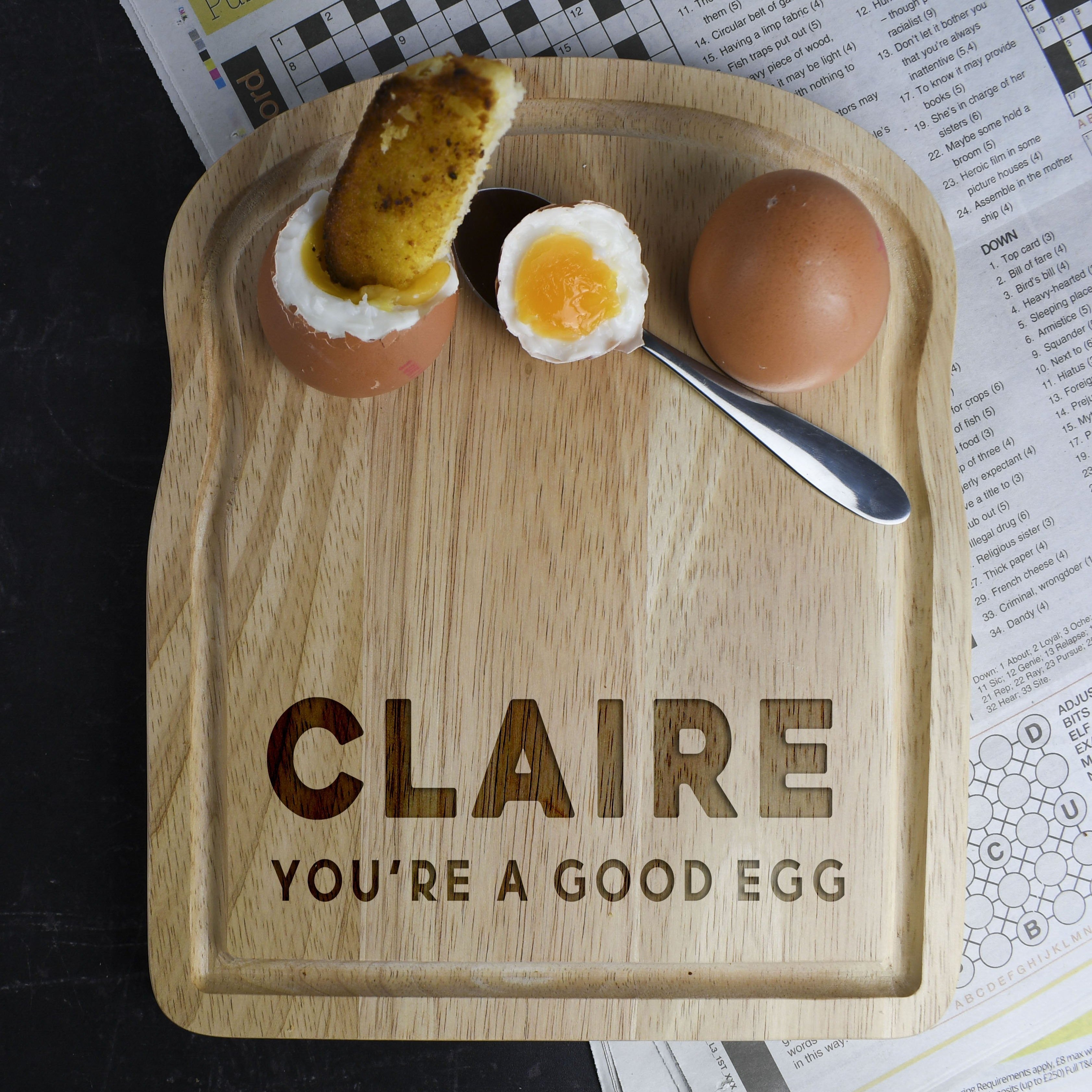 Personalised You’re A Good Egg Breakfast Board - Breakfast Boards