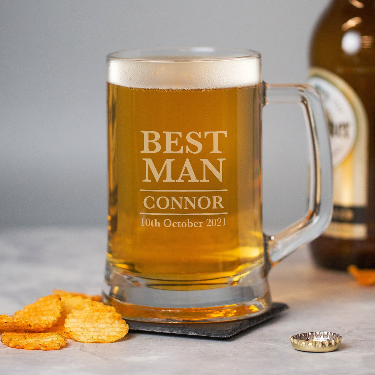 Personalised Best Man Glass Pint Stern Tankard - Beer Glasses