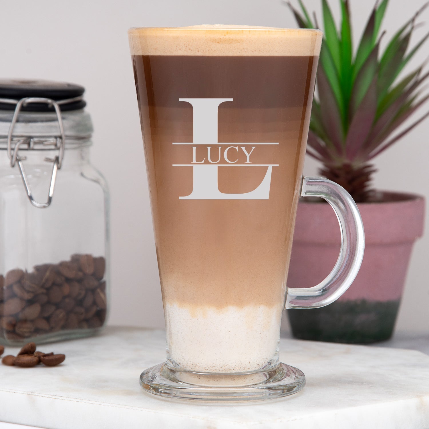 Personalised Latte Glasses